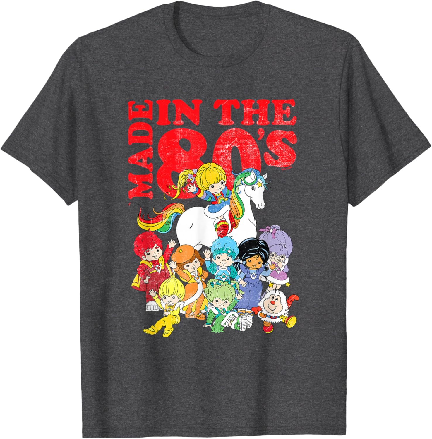 Rainbow Brite Vintage Distressed T-Shirt 80s Group Shot for Fans - 5