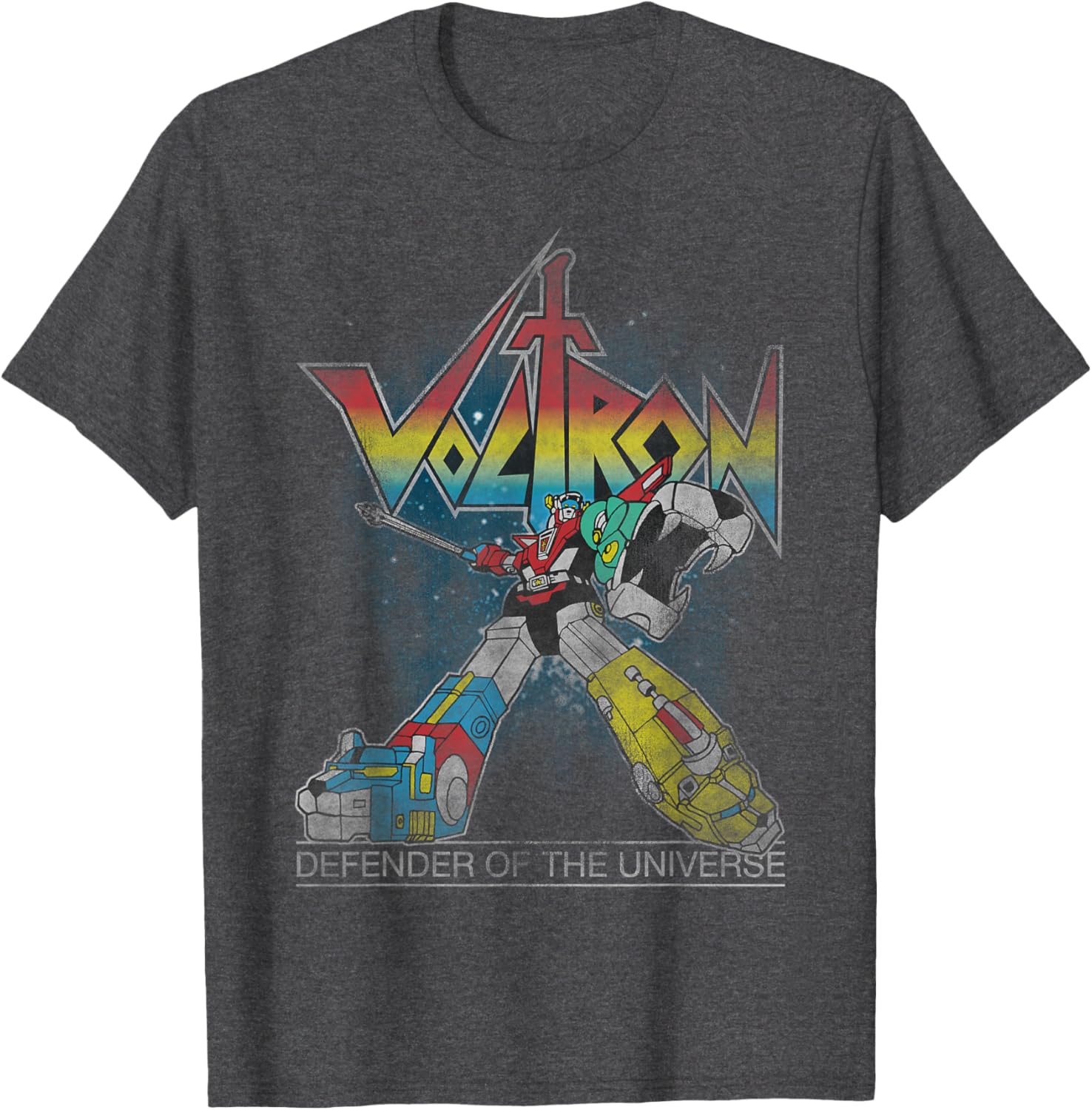 Voltron Retro Defender Rainbow Graphic T-Shirt for Fans and Collectors - 4
