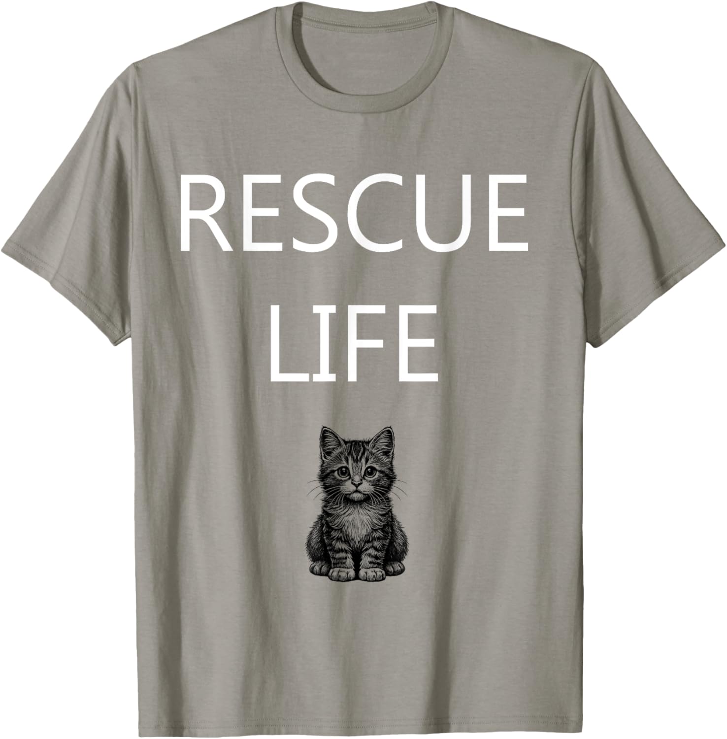 Rescue Life Kitten Animal Welfare T-Shirt for Cat Lovers and Advocates - 11