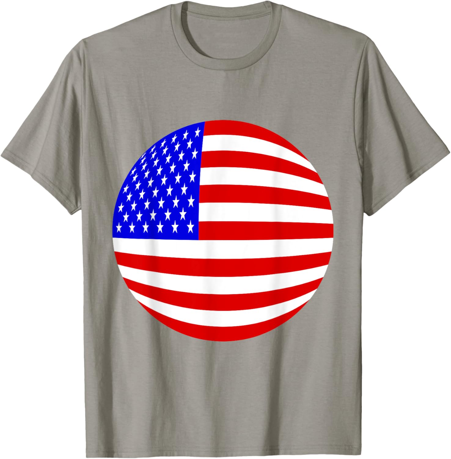 Patriotic American Flag T-Shirt with Stars and Stripes in Red and Blue - 9
