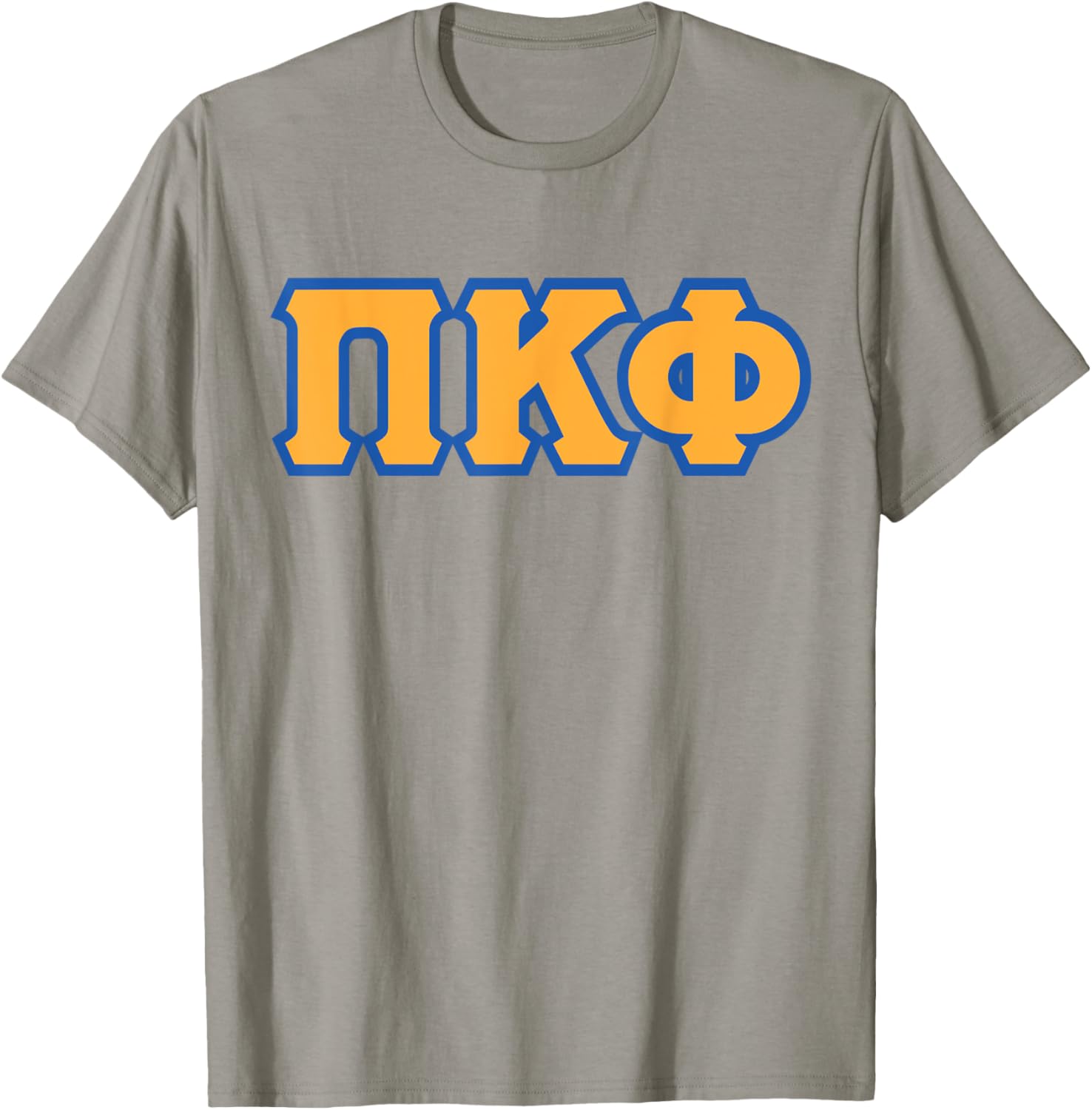Pi Kappa Phi Gold and Blue Lettered T-Shirt for Stylish Members - 1