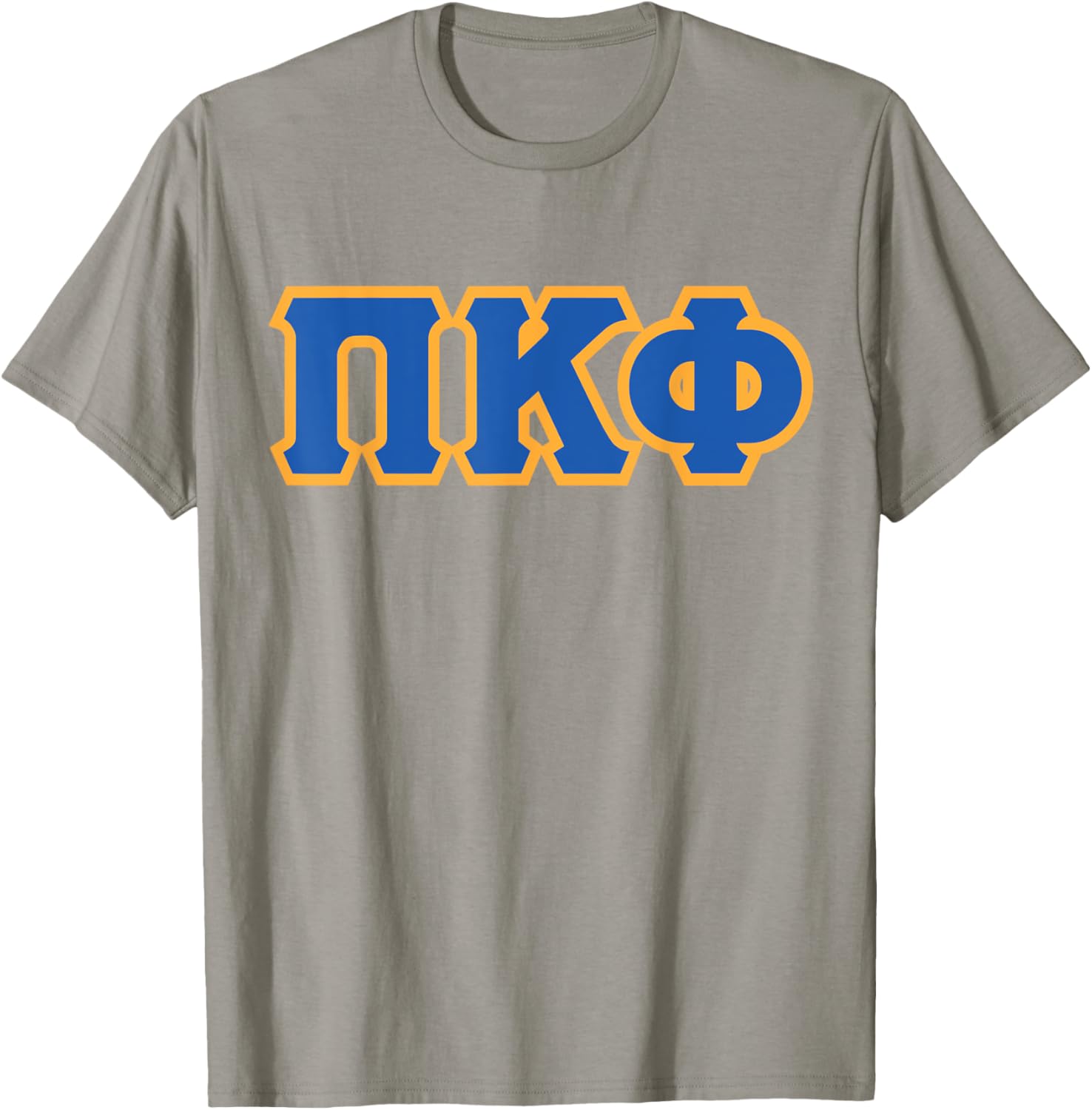 Pi Kappa Phi Blue and Gold Lettered T-Shirt for Stylish Fraternity Wear - 1