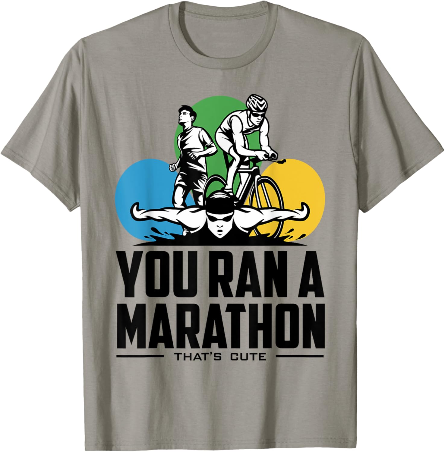 Triathlon Marathoners T-Shirt for Proud Runners | Fun Fitness Tee - 14