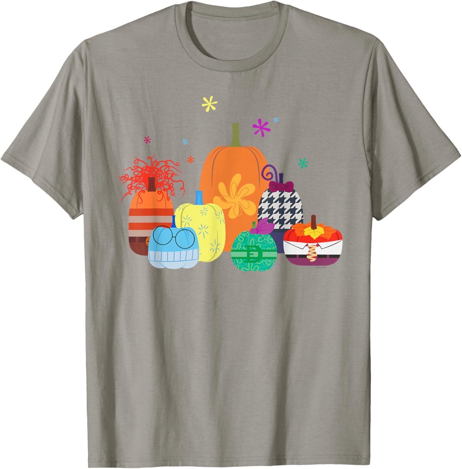 Disney Pixar Inside Out 2 Halloween Pumpkin Group T-Shirt for Fun Celebrations - 1