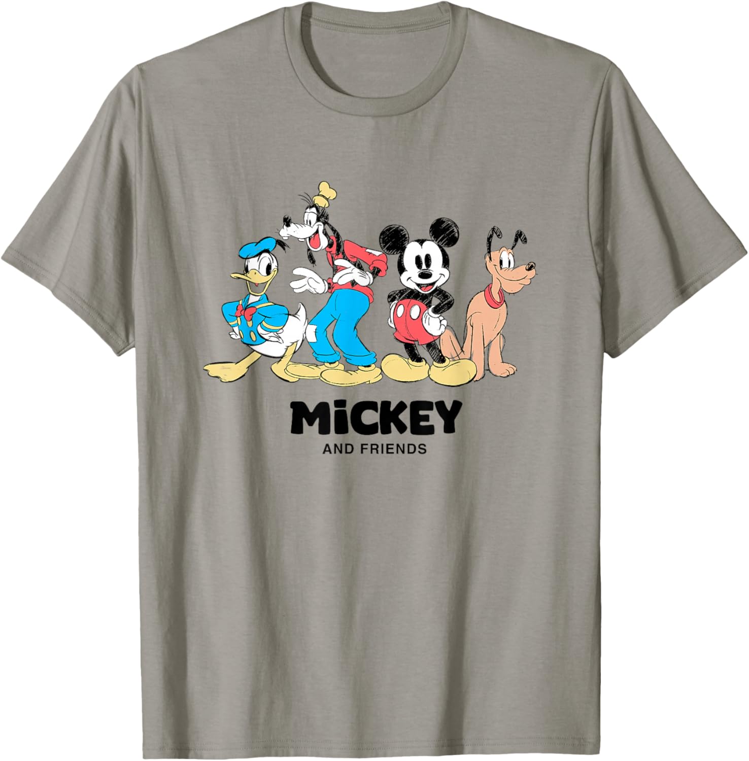 Retro Mickey and Friends T-Shirt Featuring Donald, Goofy, and Pluto - 6