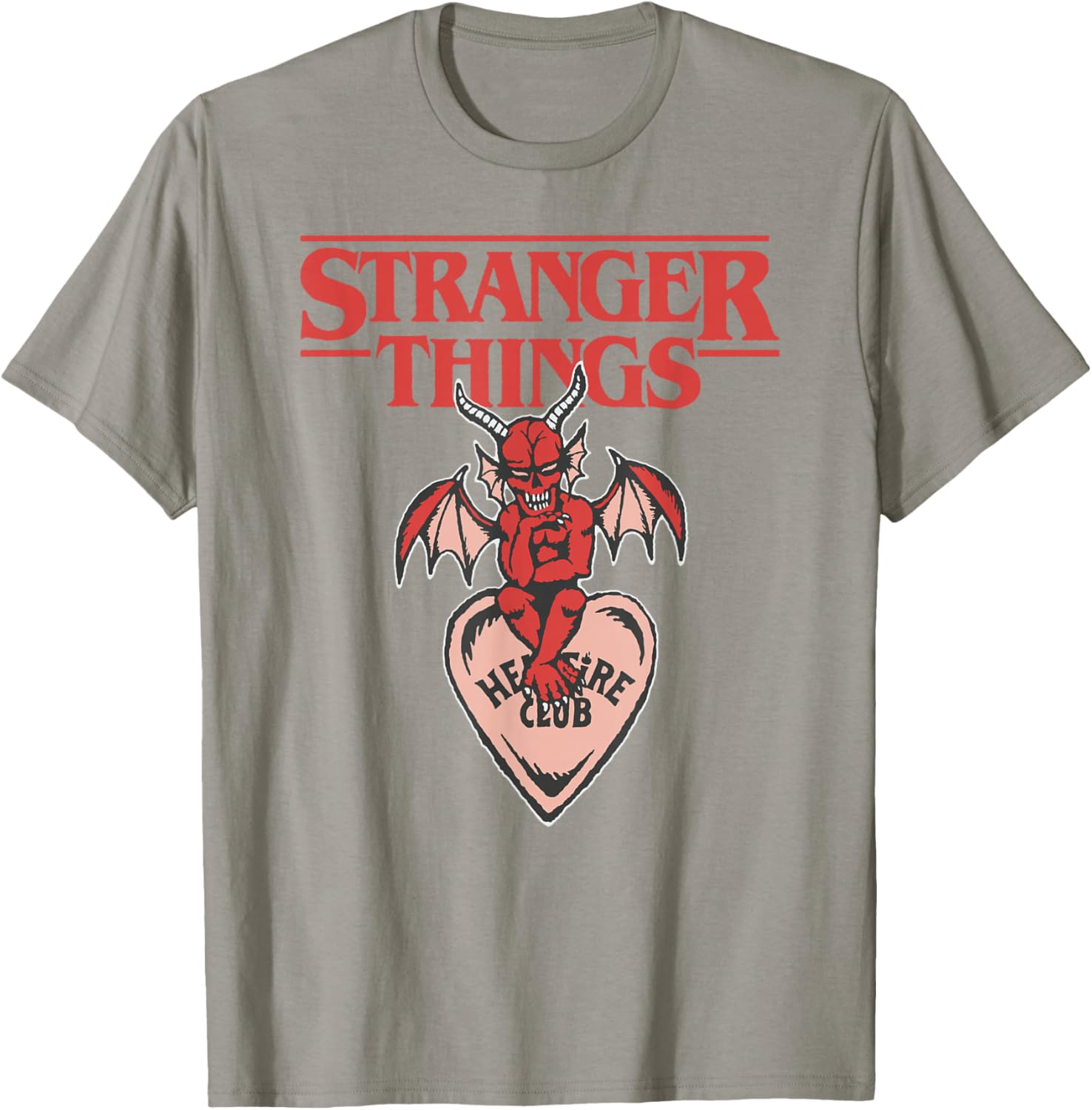 Stranger Things Valentine's Hellfire Demon Candy Heart T-Shirt for Fans - 3