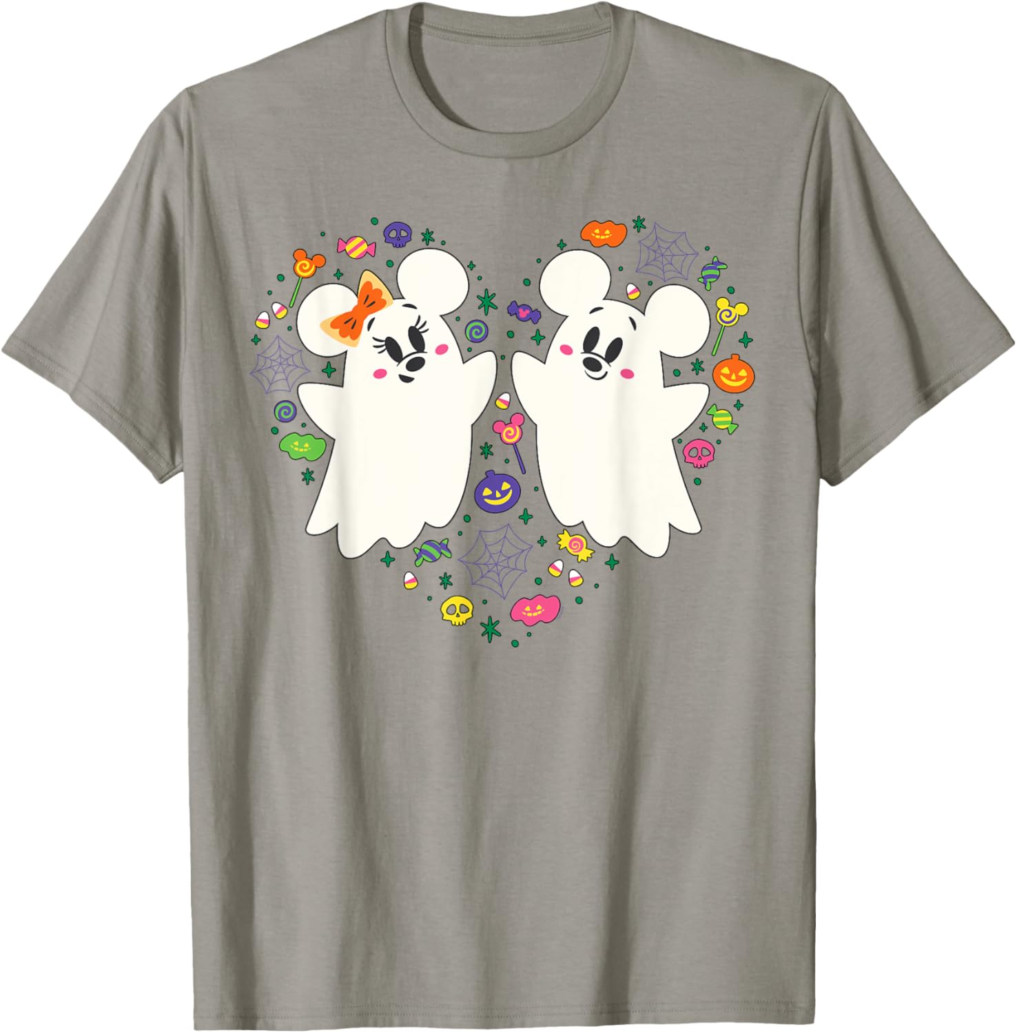 Disney Mickey and Minnie Ghosts Halloween Heart T-Shirt for Kids - 8