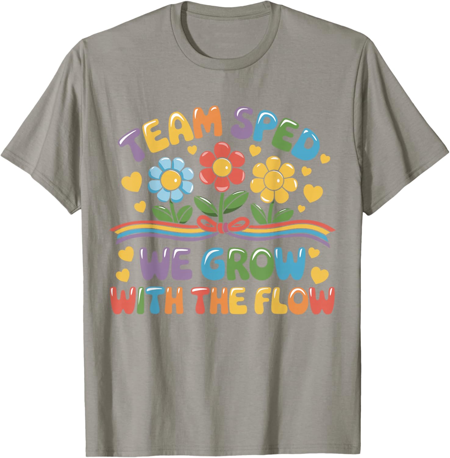 Team SPED We Grow With The Flow Special Ed Teacher T-Shirt for Educators - 1