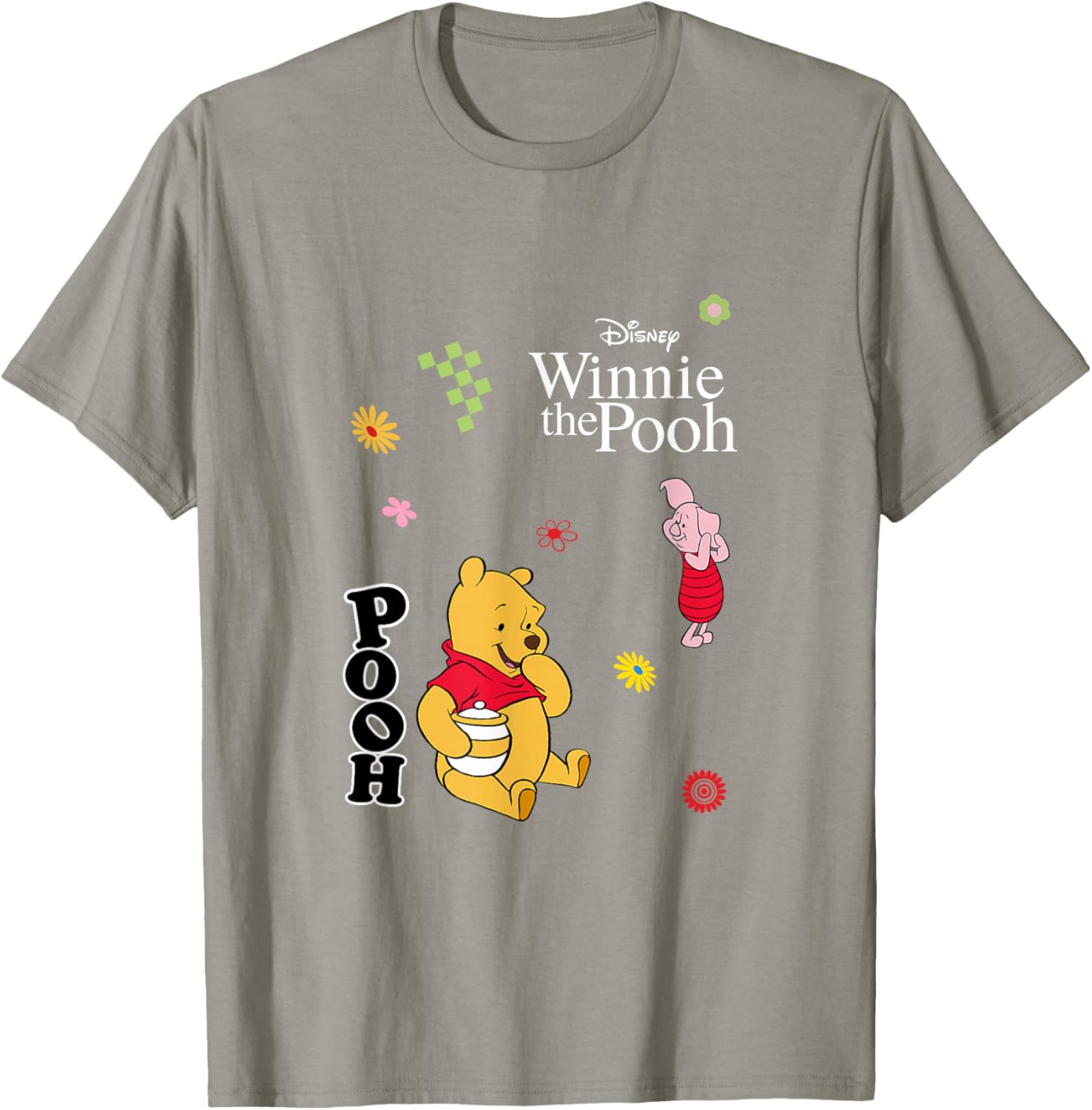 Winnie the Pooh Piglet Spring Garden Flowers T-Shirt for Kids and Adults - 2