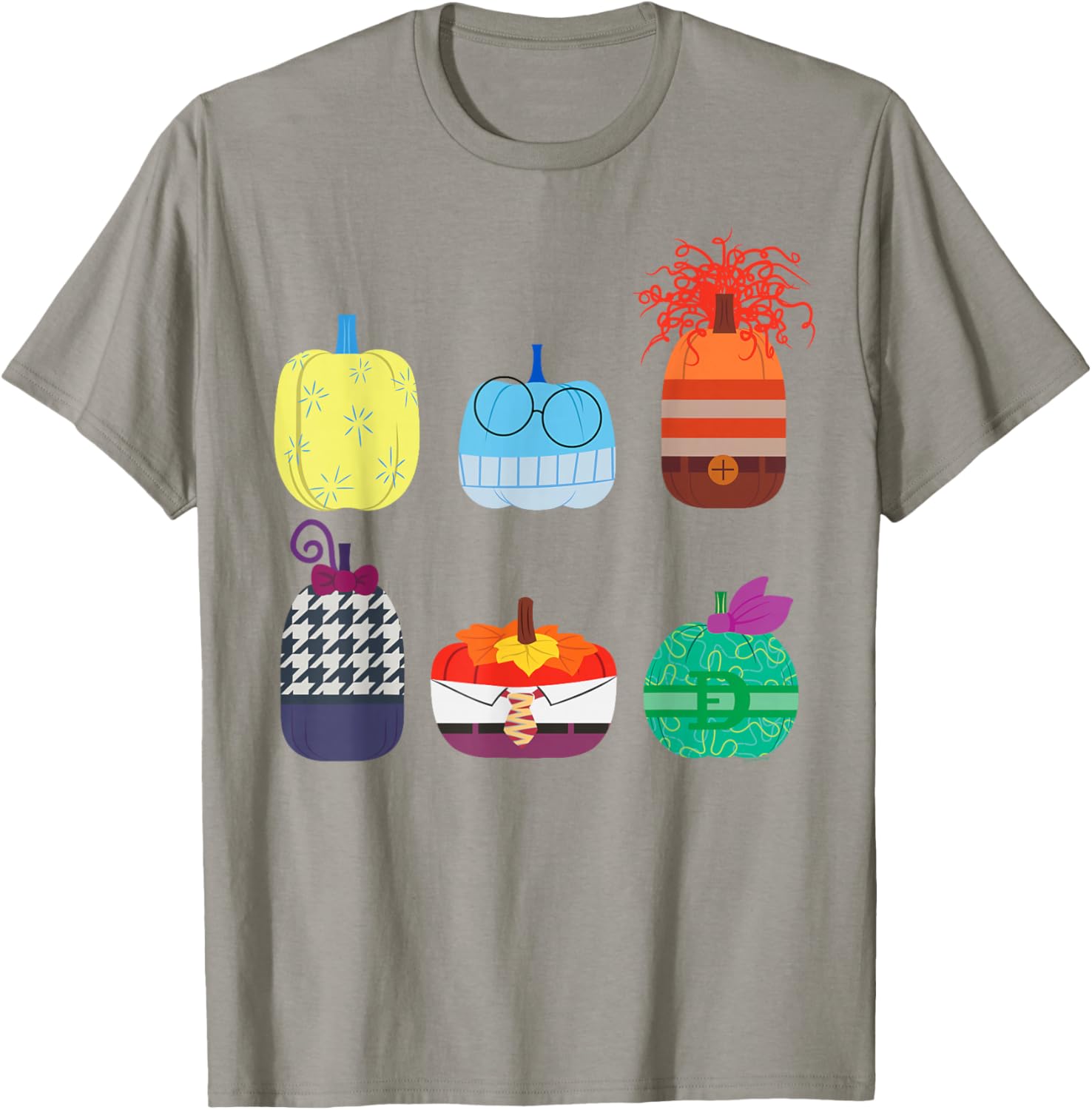Inside Out 2 Halloween Pumpkin Grid T-Shirt for Fun Fall Fashion - 10