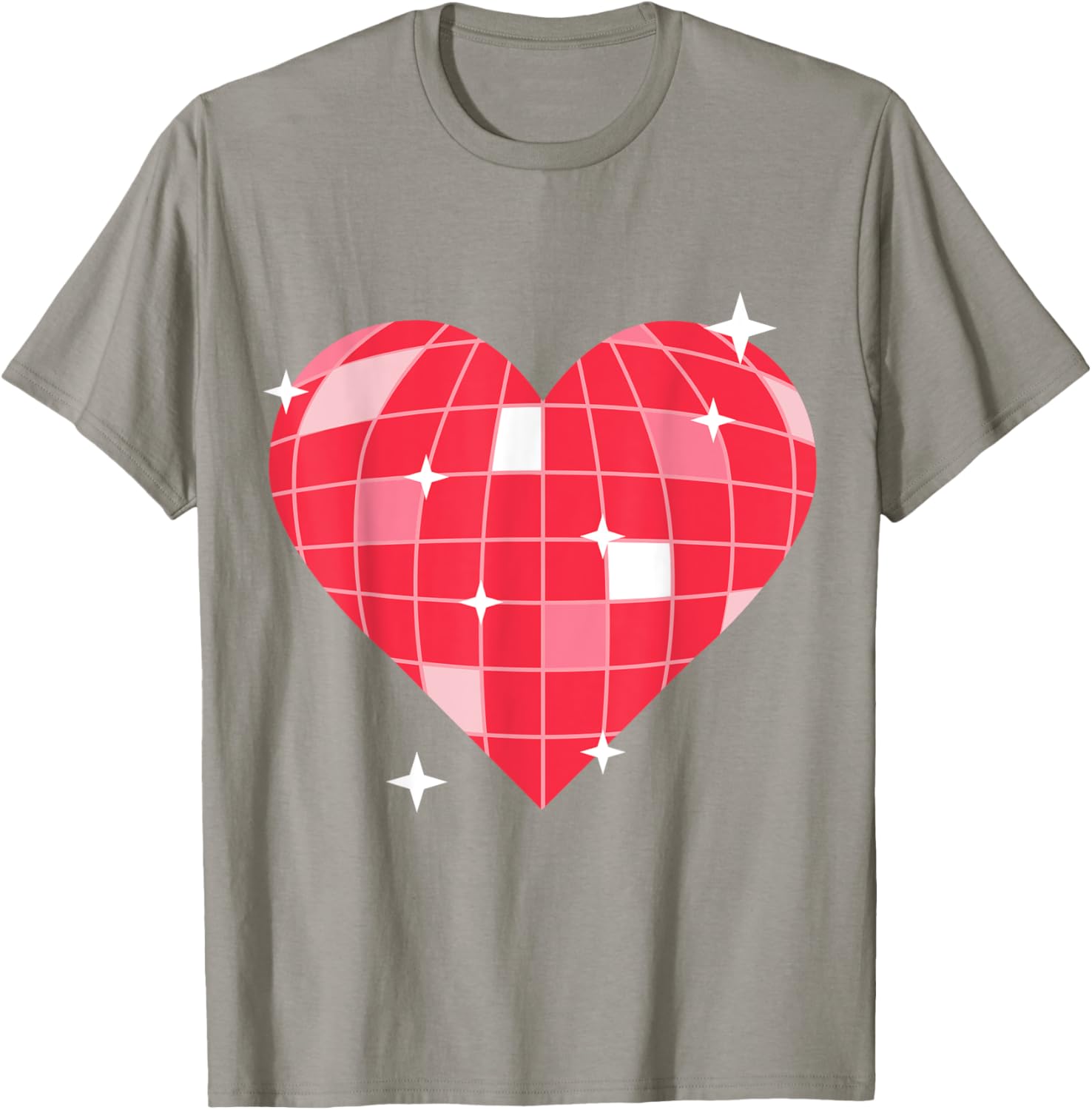 Retro 1970s Pink Heart Disco Ball T-Shirt for Vintage Lovers - 9