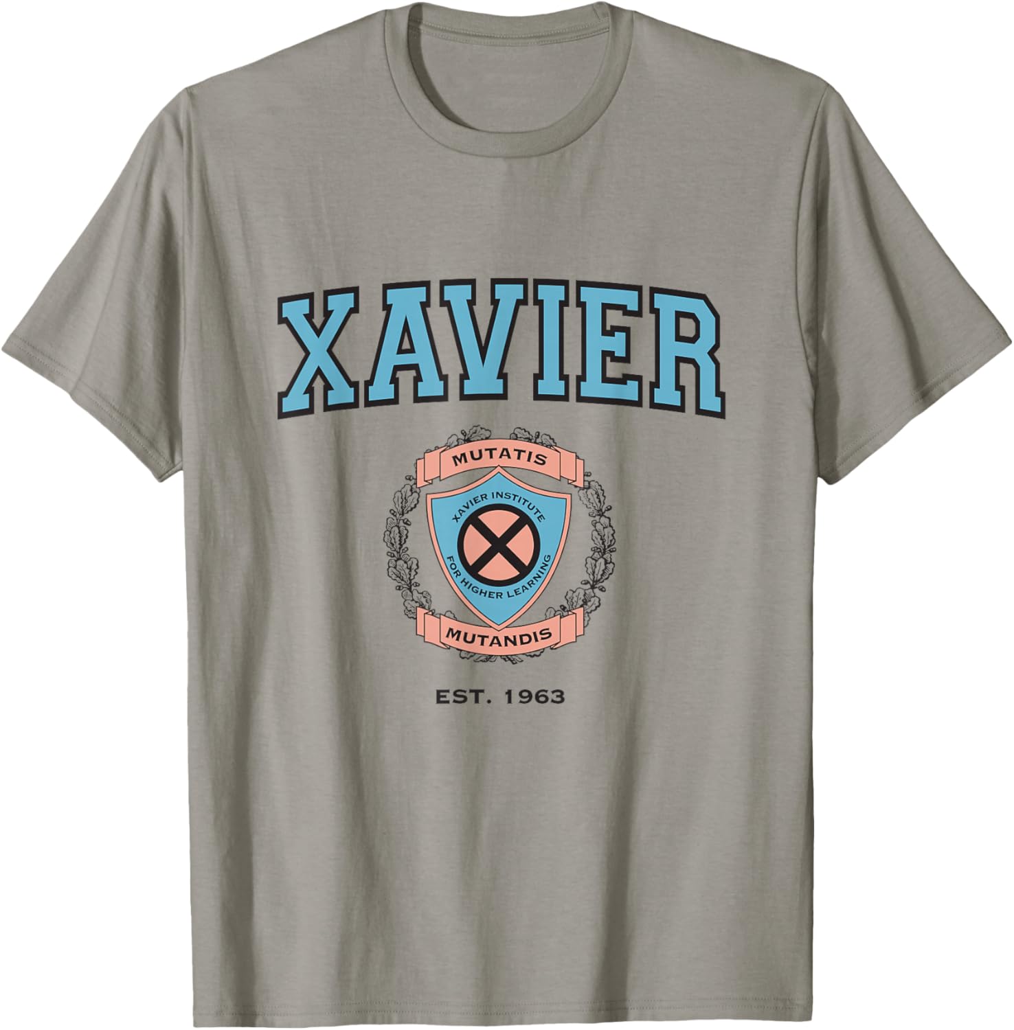 X-Men Xavier Institute Crest Blue Classic T-Shirt for Marvel Fans - 1