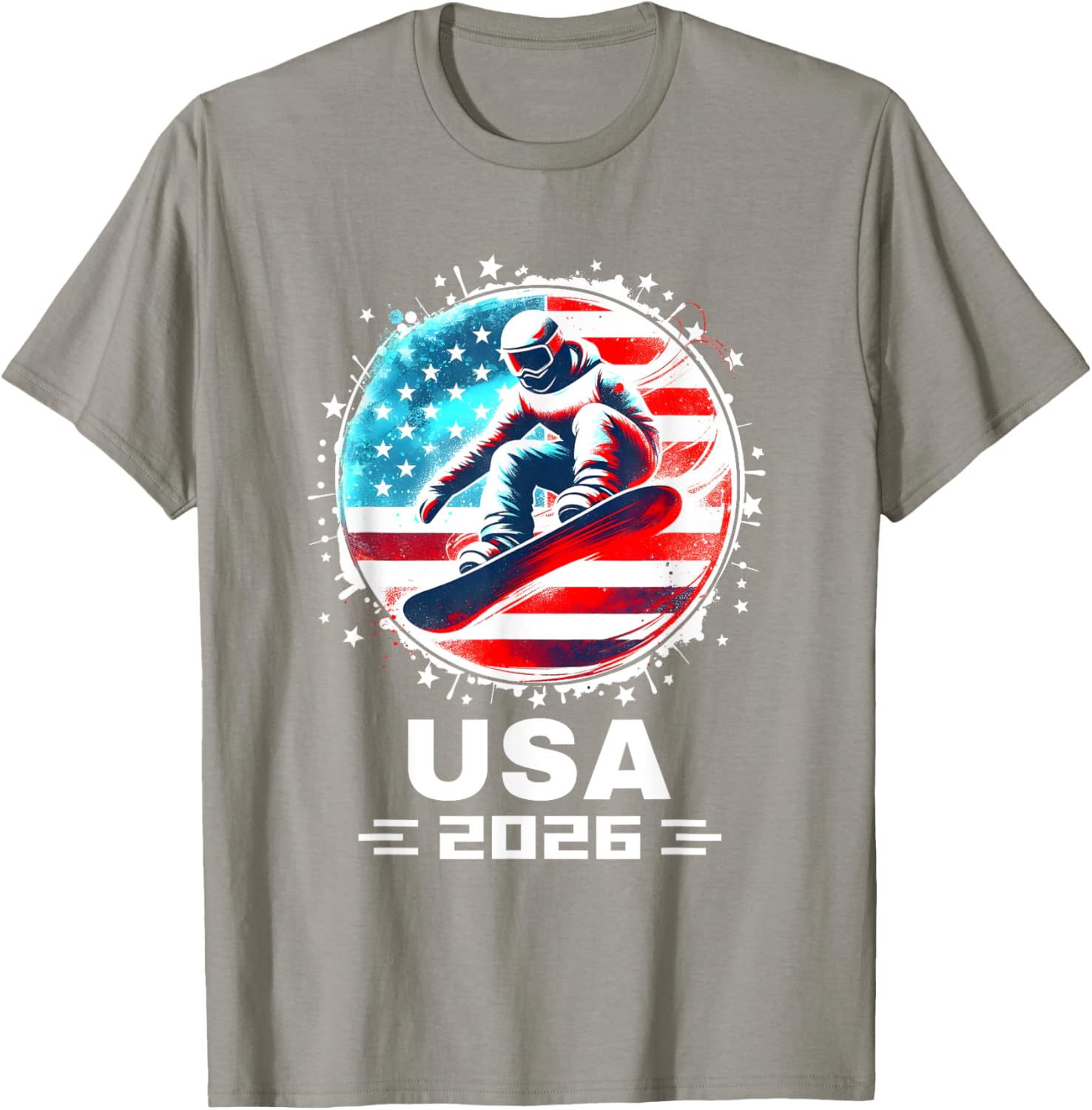 USA Team 2026 Snowboarding T-Shirt for Fans of American Style - 4