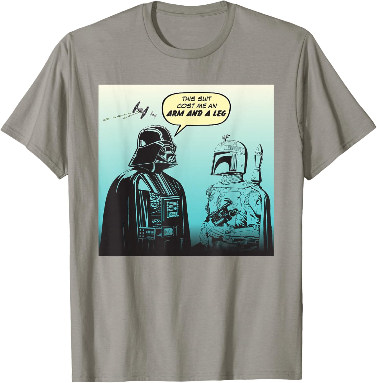 Star Wars Funny Darth Vader and Boba Fett Comic T-Shirt for Fans - 17