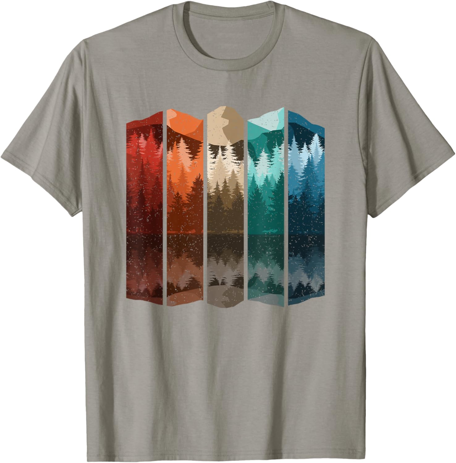 Vintage Mountain Forest Tree T-Shirt for Men - Retro Nature Style Apparel - 14