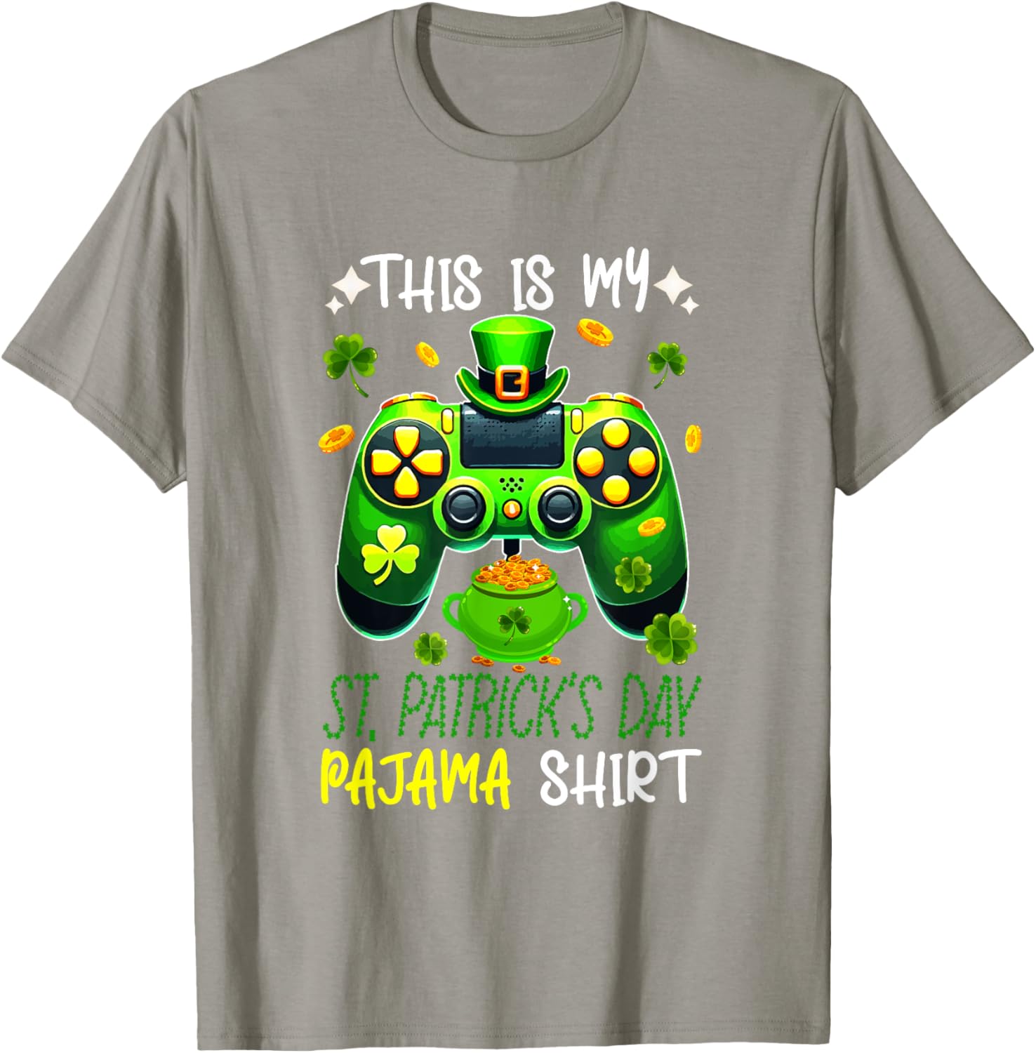 St. Patrick's Day Gamer T-Shirt - Fun Pyjama Shirt for Gaming Enthusiasts - 6