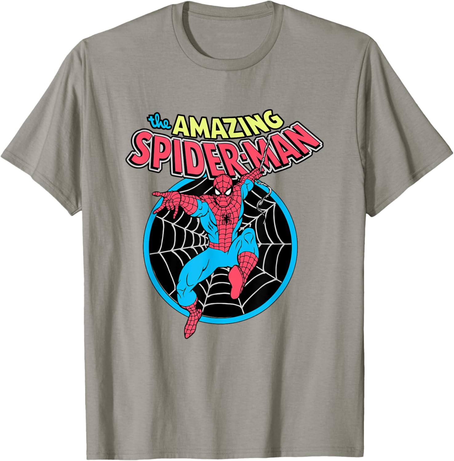 Vintage Spider-Man Web Circle T-Shirt for Marvel Comics Fans - 4