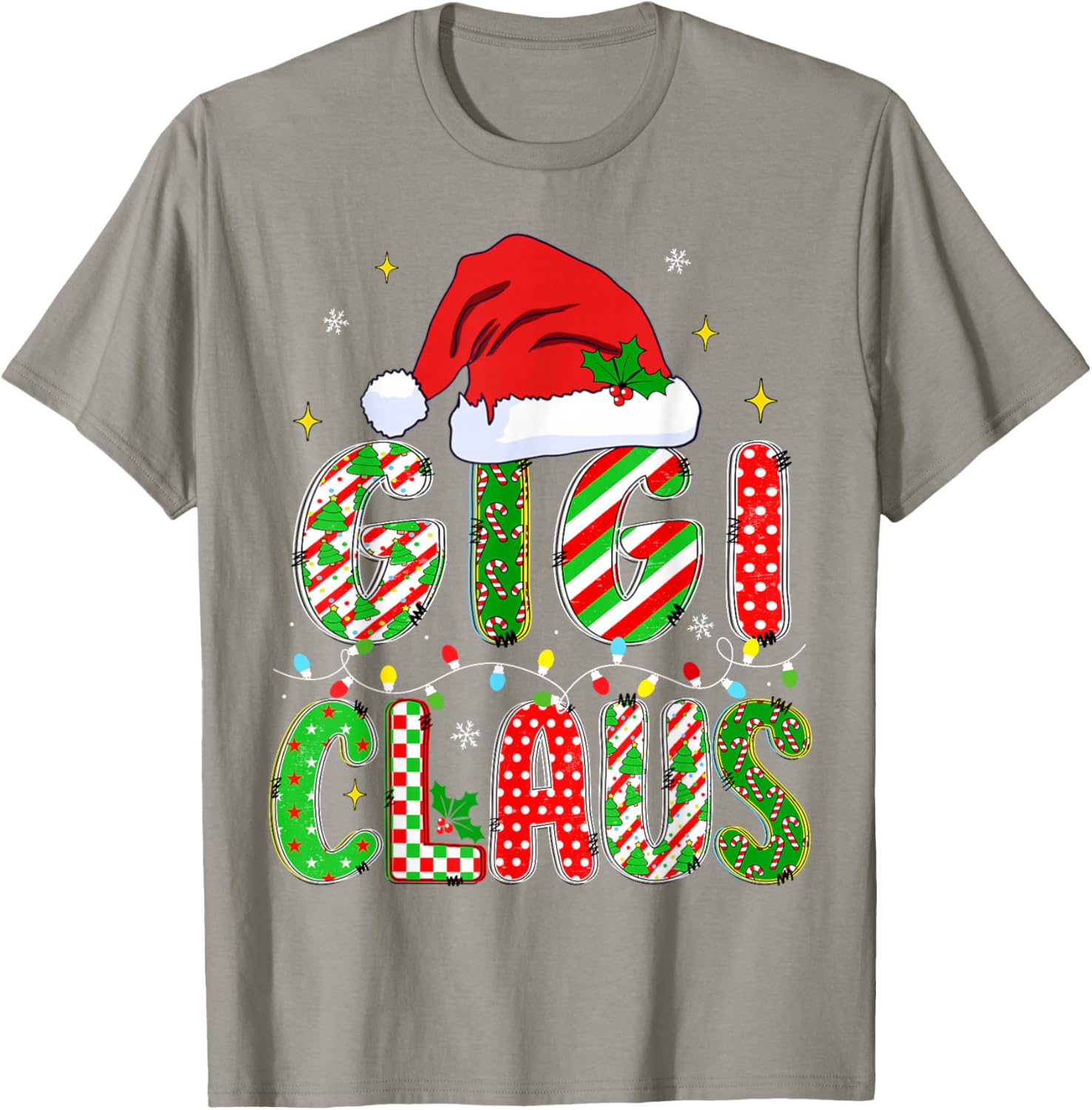 Festive HUGvyn Mom Matching Pajama T-Shirt for Family Christmas Fun - 3
