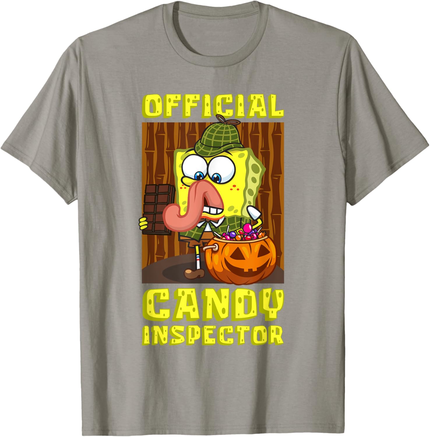 Mademark SpongeBob SquarePants Halloween Candy Inspector Fun T-Shirt - 18