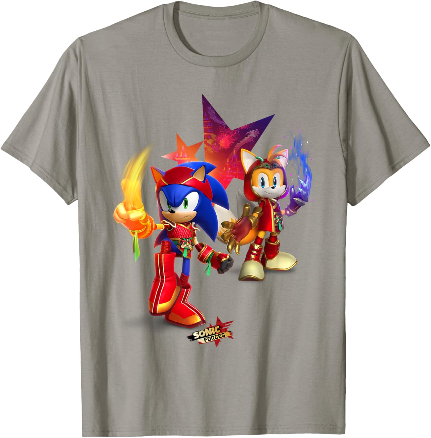Sonic Forces Dragonfire Sonic and Dragonclaw Tails T-Shirt for Fans - 5