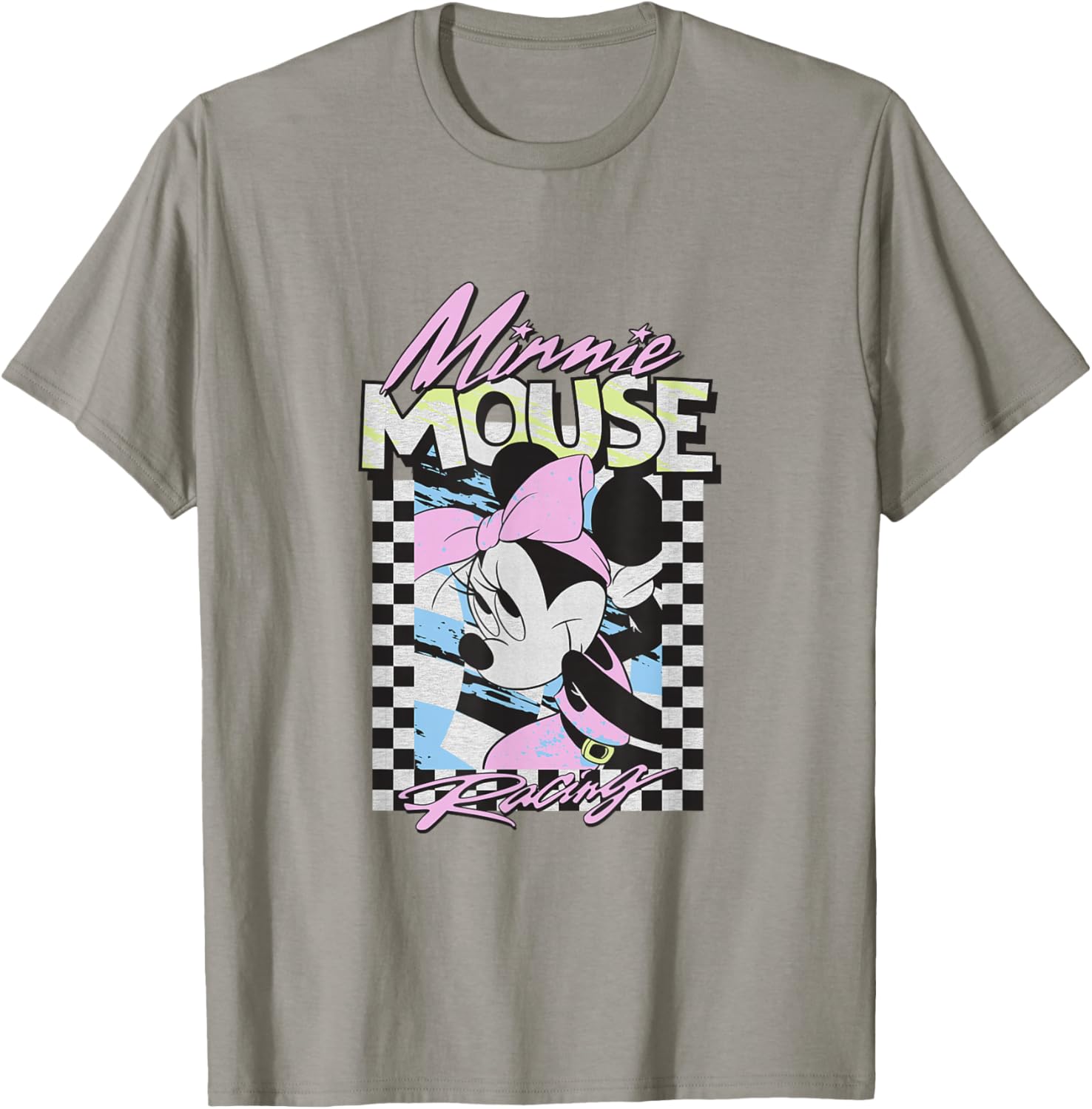 Retro Mickey and Friends Checkered Flag T-Shirt for Fun Racing Fans - 2
