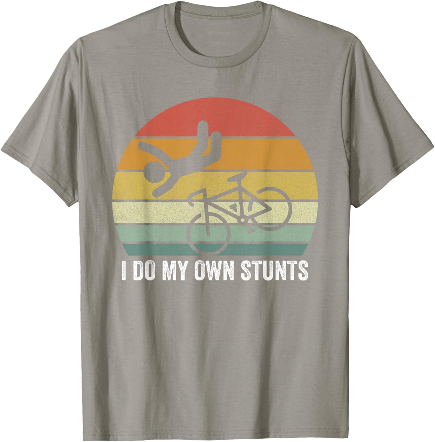 Vintage Retro I Do My Own Stunts Shirt for Bike Lovers - Fun T-Shirt - 13