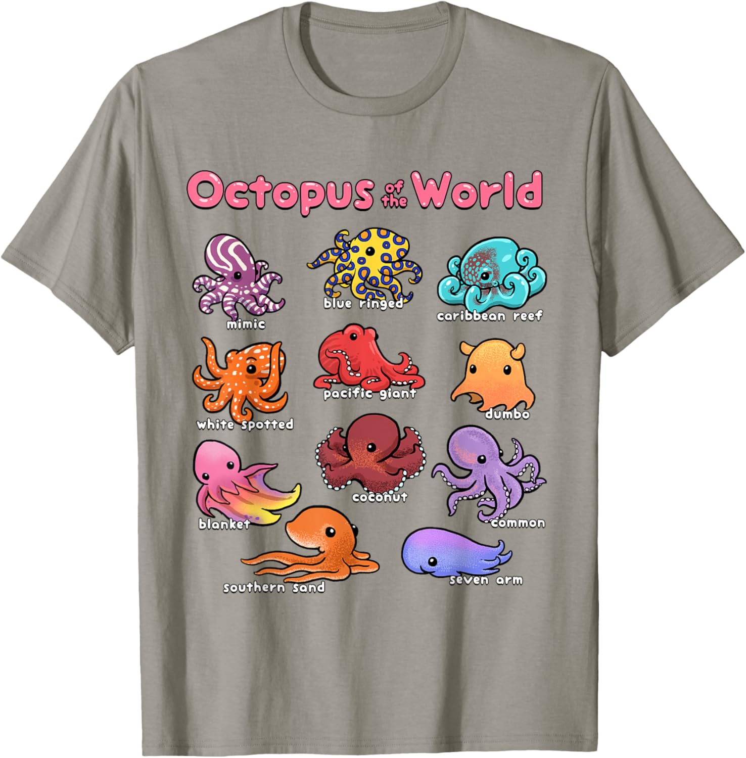 Octopus Sea Animals T-Shirt for Marine Life Lovers and Ocean Enthusiasts - 19