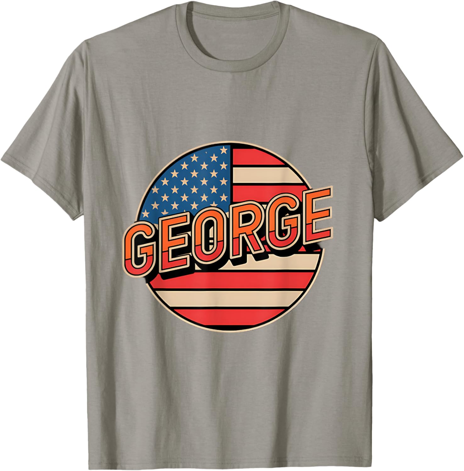 Personalized GEORGE USA Flag T-Shirt for Proud Patriots - 10