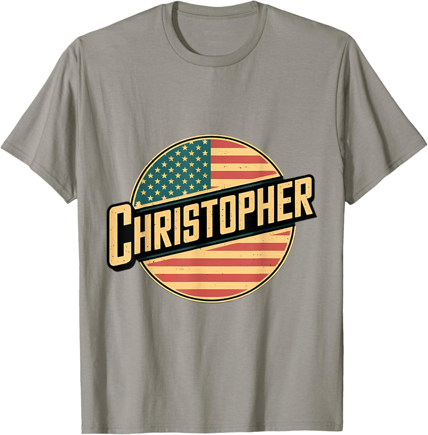 Personalized CHRISTOPHER USA Flag T-Shirt for Patriotic Style - 4