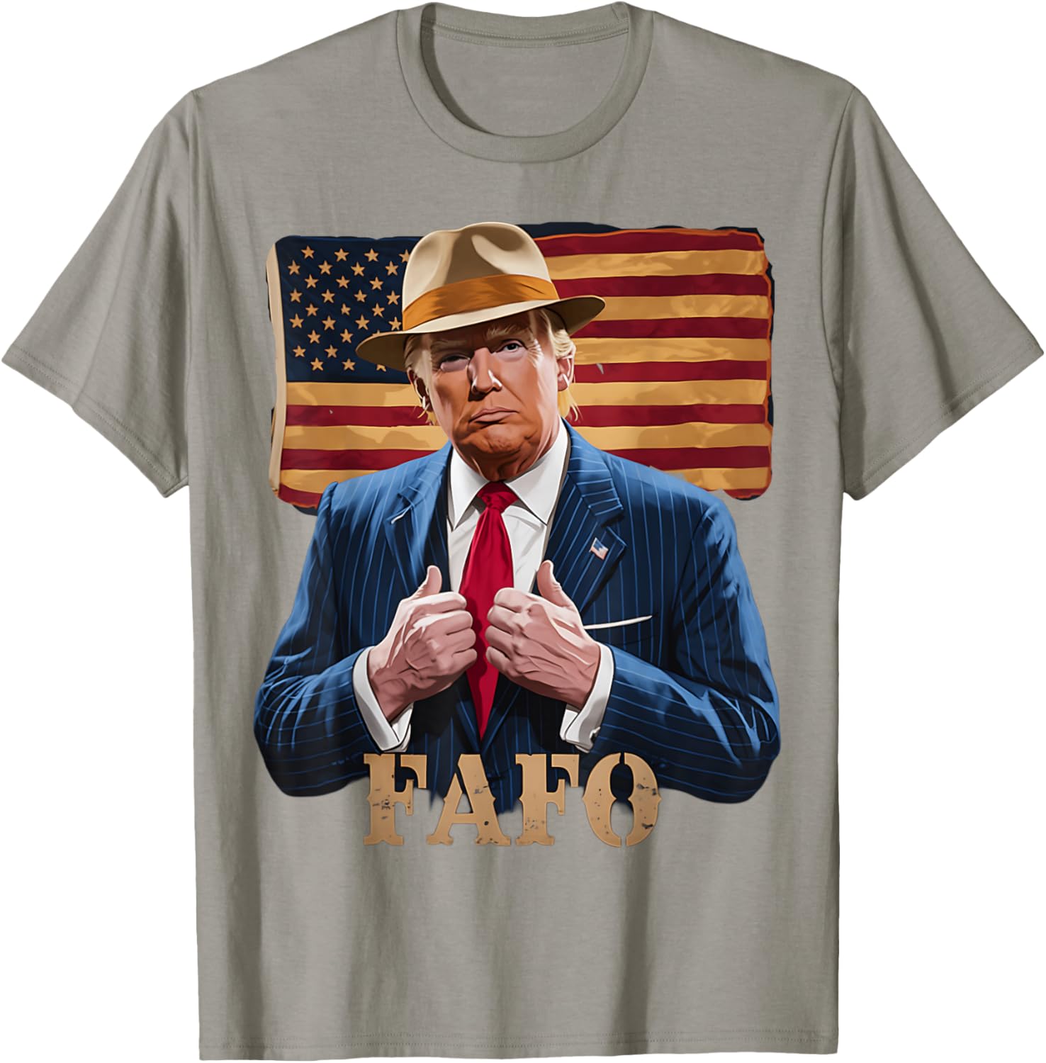 President Trump FAFO US Flag T-Shirt for Patriotic Fans and Supporters - 10