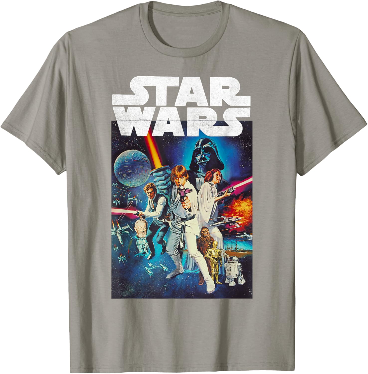Star Wars Vintage Cast Poster T-Shirt for Disney Fans and Collectors - 13