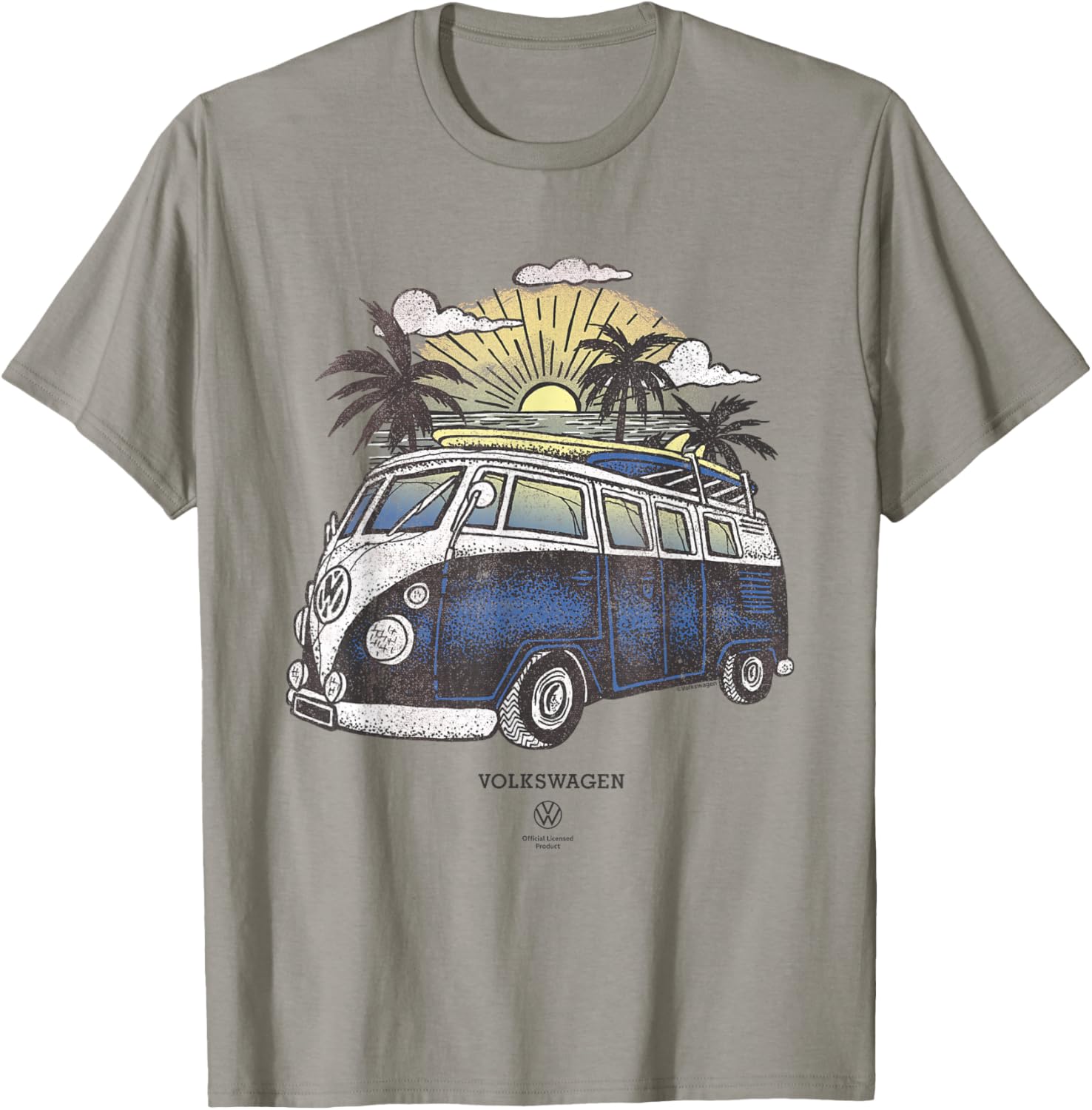 Volkswagen Type 2 T1 Campervan Beach Sketch T-Shirt for Adventure Lovers - 8