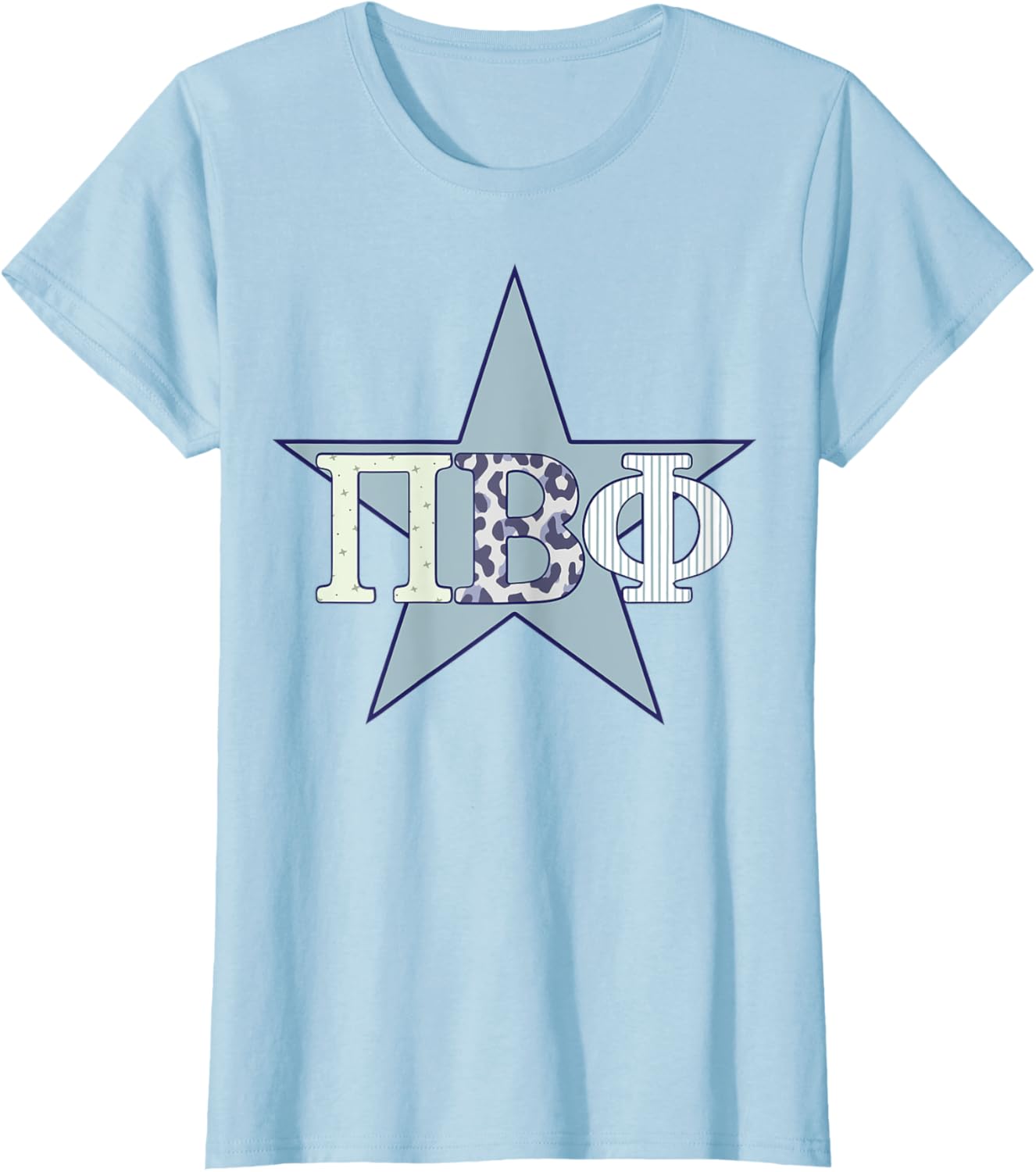 Pi Beta Phi Official Patchwork Star T-Shirt for Stylish Sorority Wear - 1