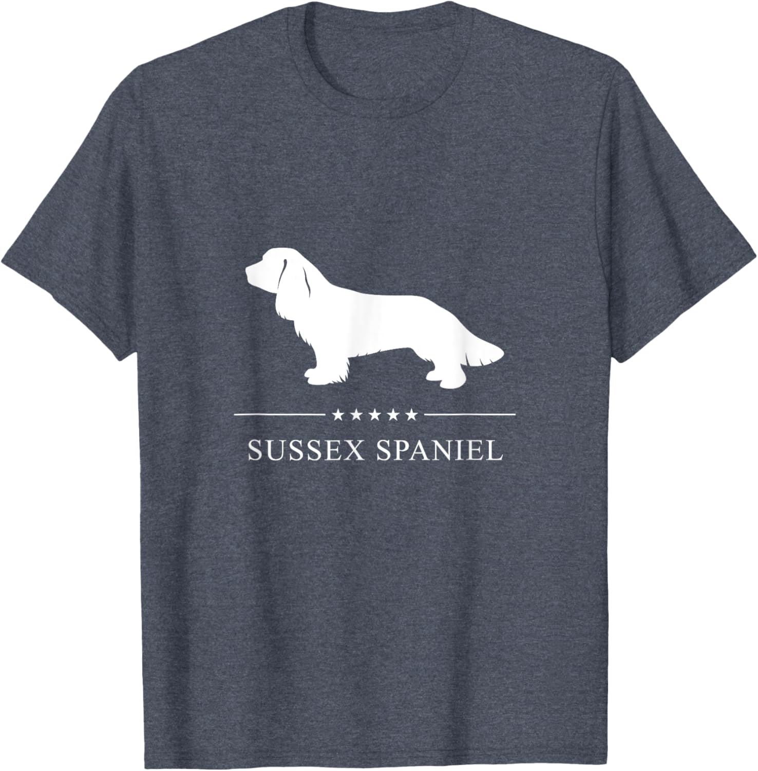 Stylish Sussex Spaniel Silhouette T-Shirt for Dog Lovers - Unisex Design - 12