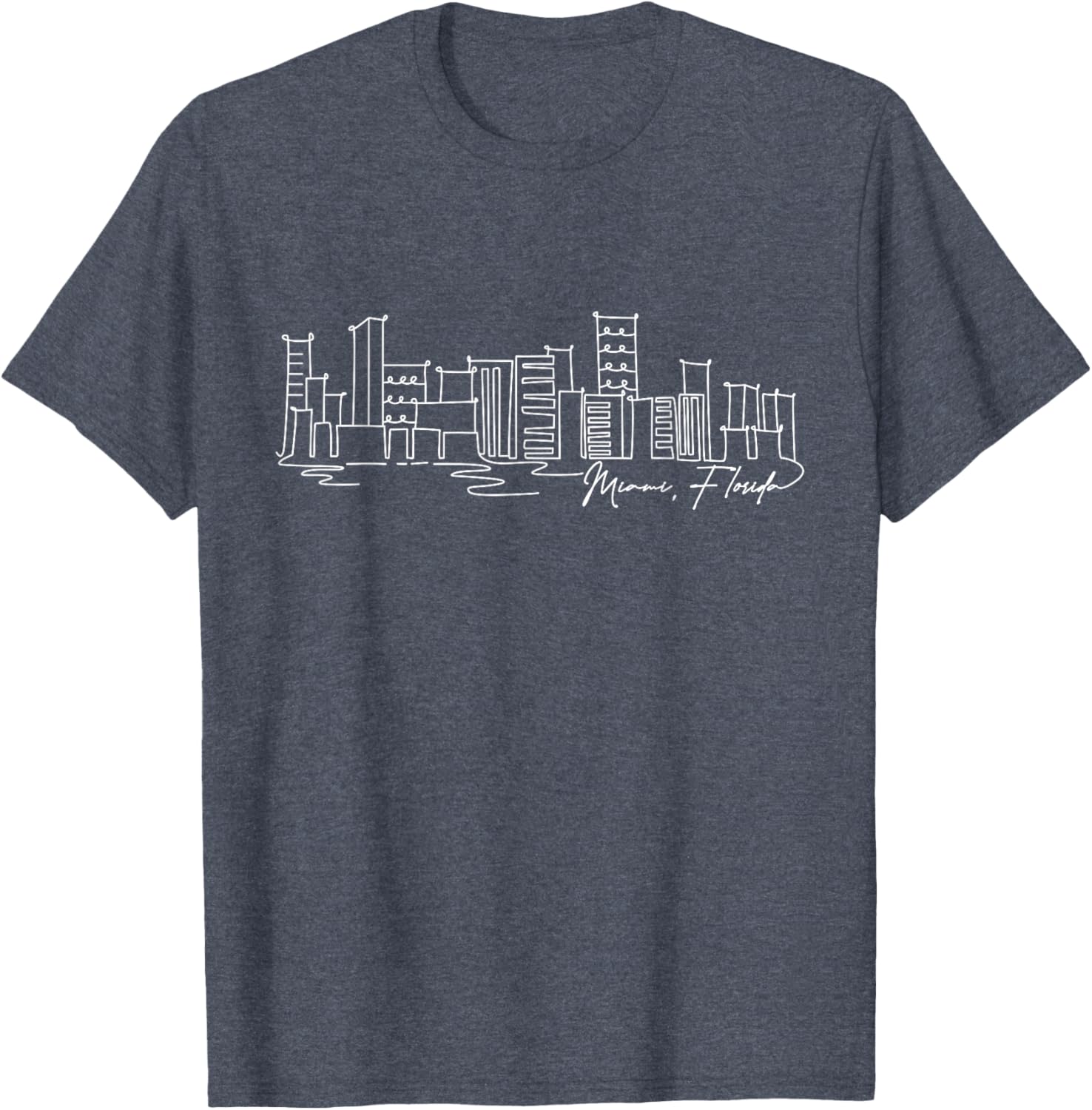 Signature Miami City Skyline T-Shirt Florida Souvenir Gift for Everyone - 18