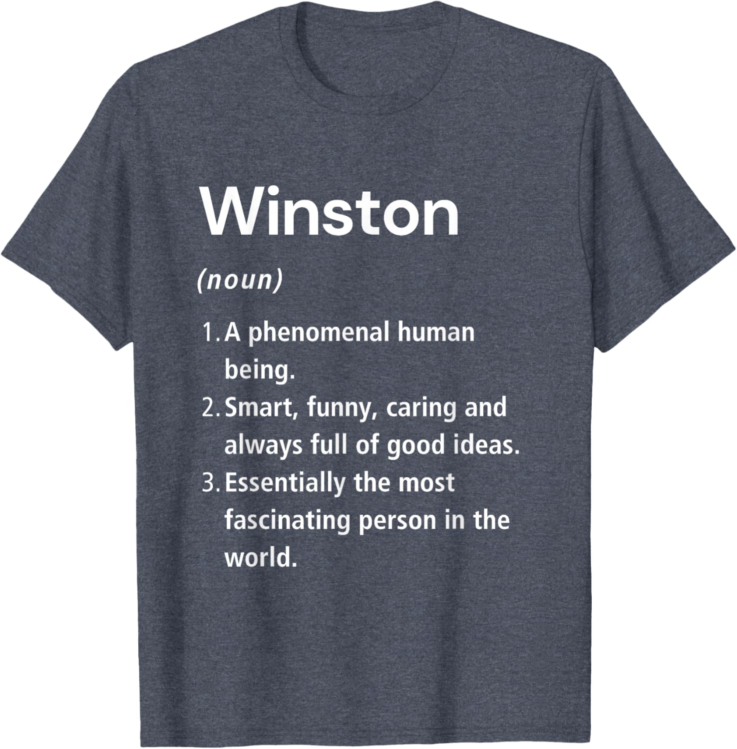 Winston Name Definition Funny Dictionary T-Shirt for Humorous Style - 3