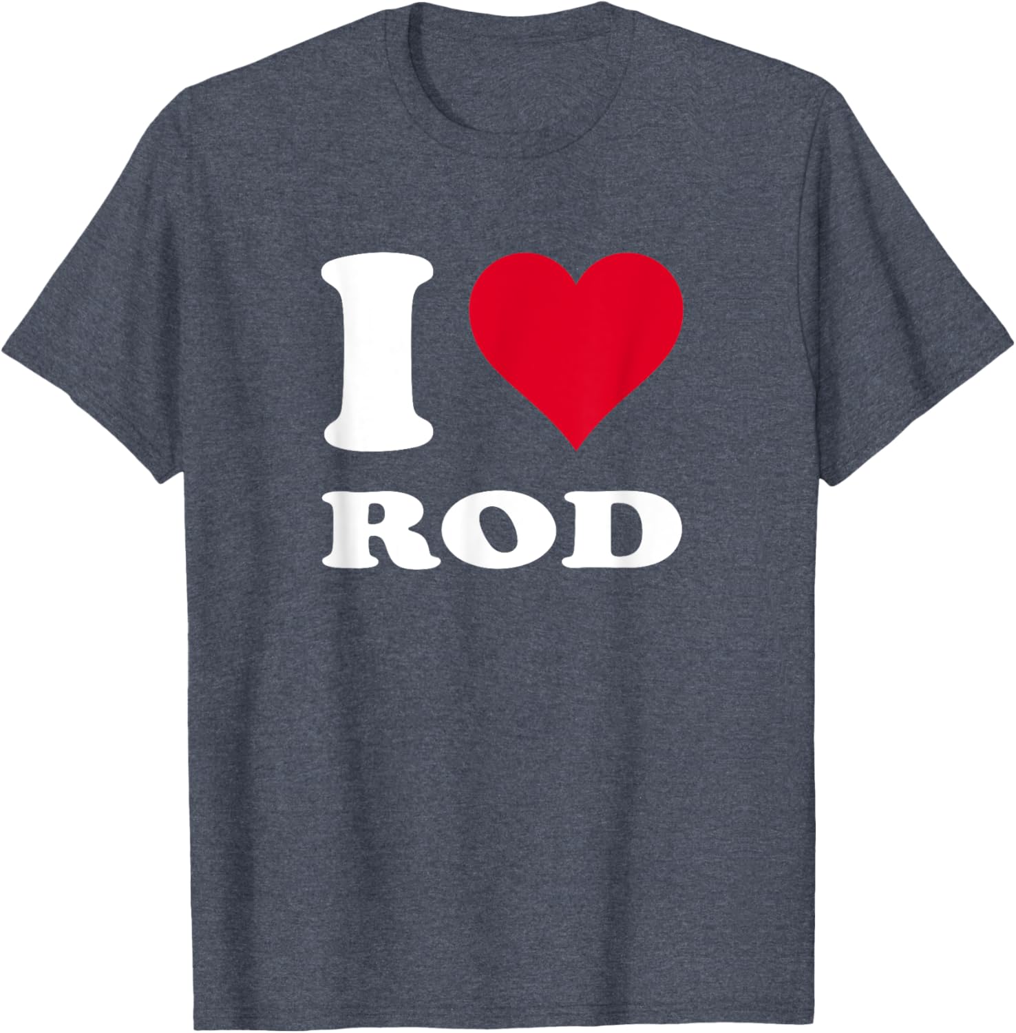 Red Heart I Love Rod T-Shirt for Stylish Comfort and Fun Fashion - 3