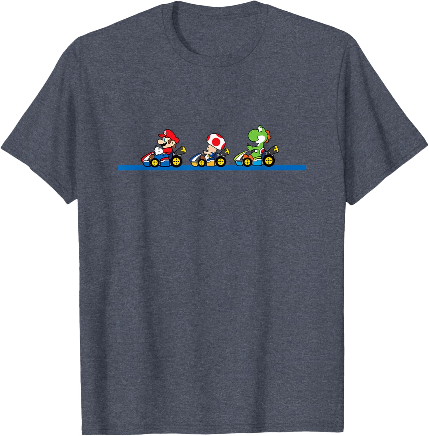 Vintage Mario Kart T-Shirt featuring Yoshi, Toad, and Mario Racing Fun - 20
