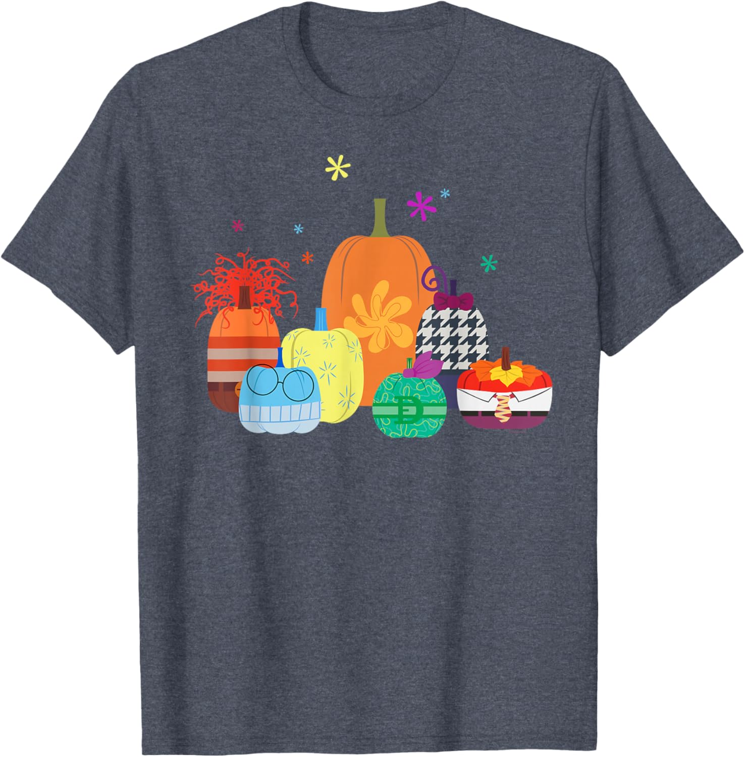 Disney Pixar Inside Out 2 Halloween Pumpkin Group T-Shirt for Fun Celebrations - 19