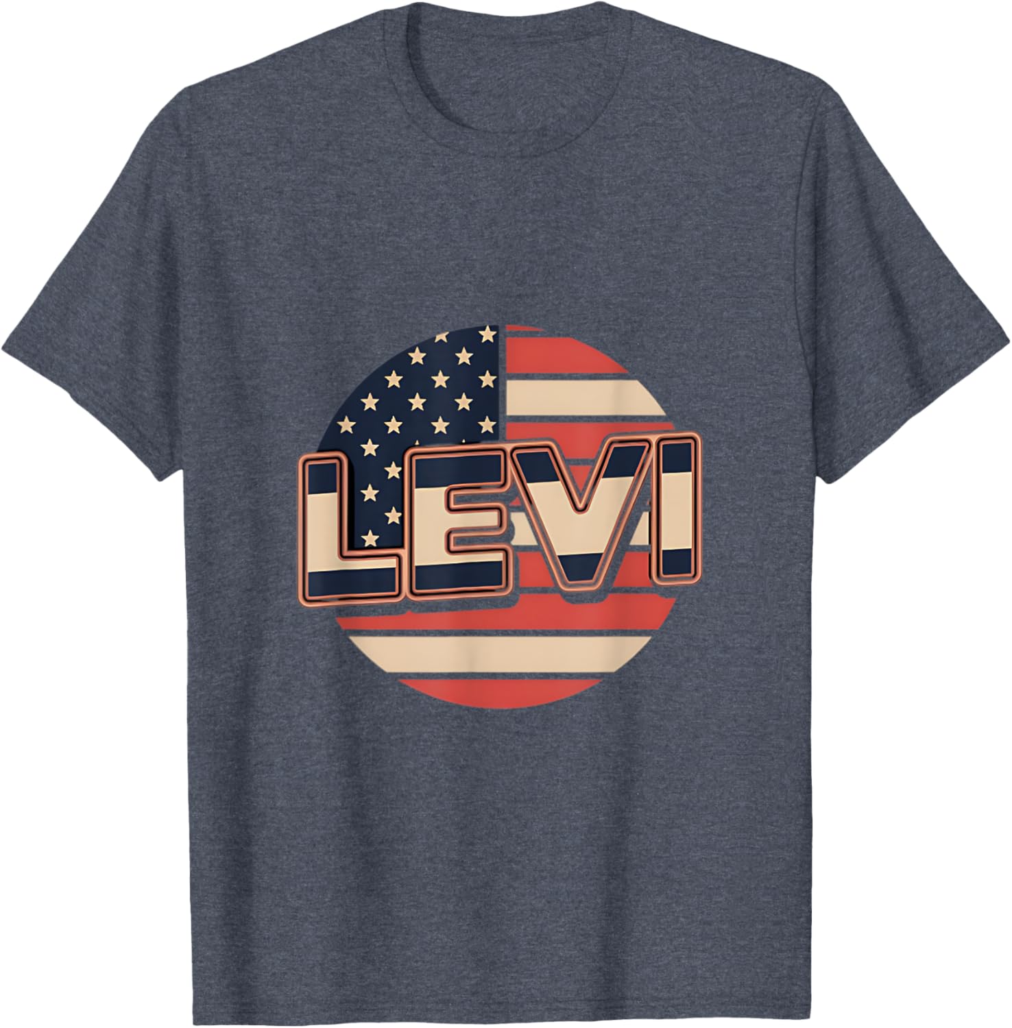 Personalized LEVI USA Flag Patriot T-Shirt for Proud Americans - 1