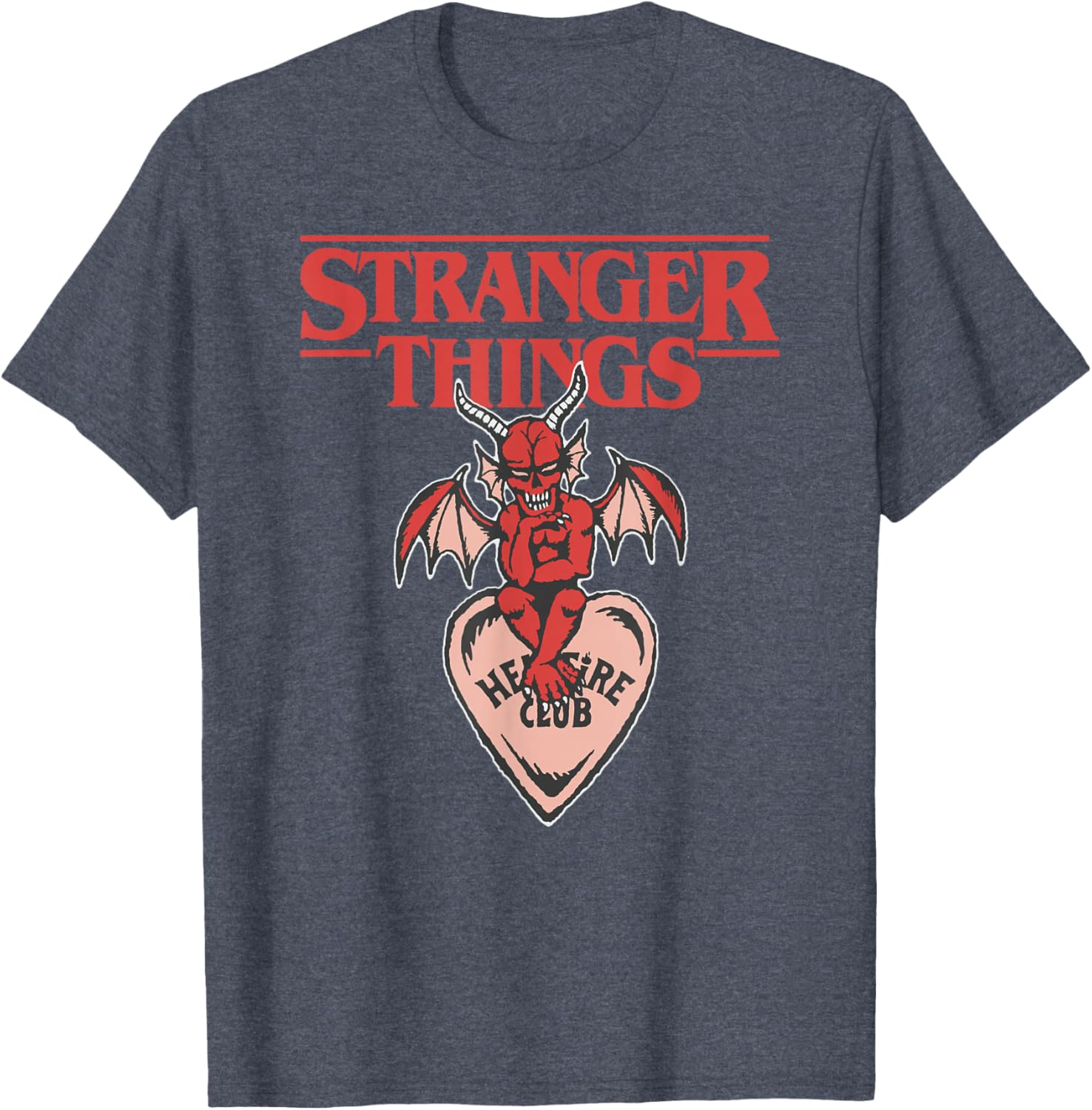 Stranger Things Valentine's Hellfire Demon Candy Heart T-Shirt for Fans - 7