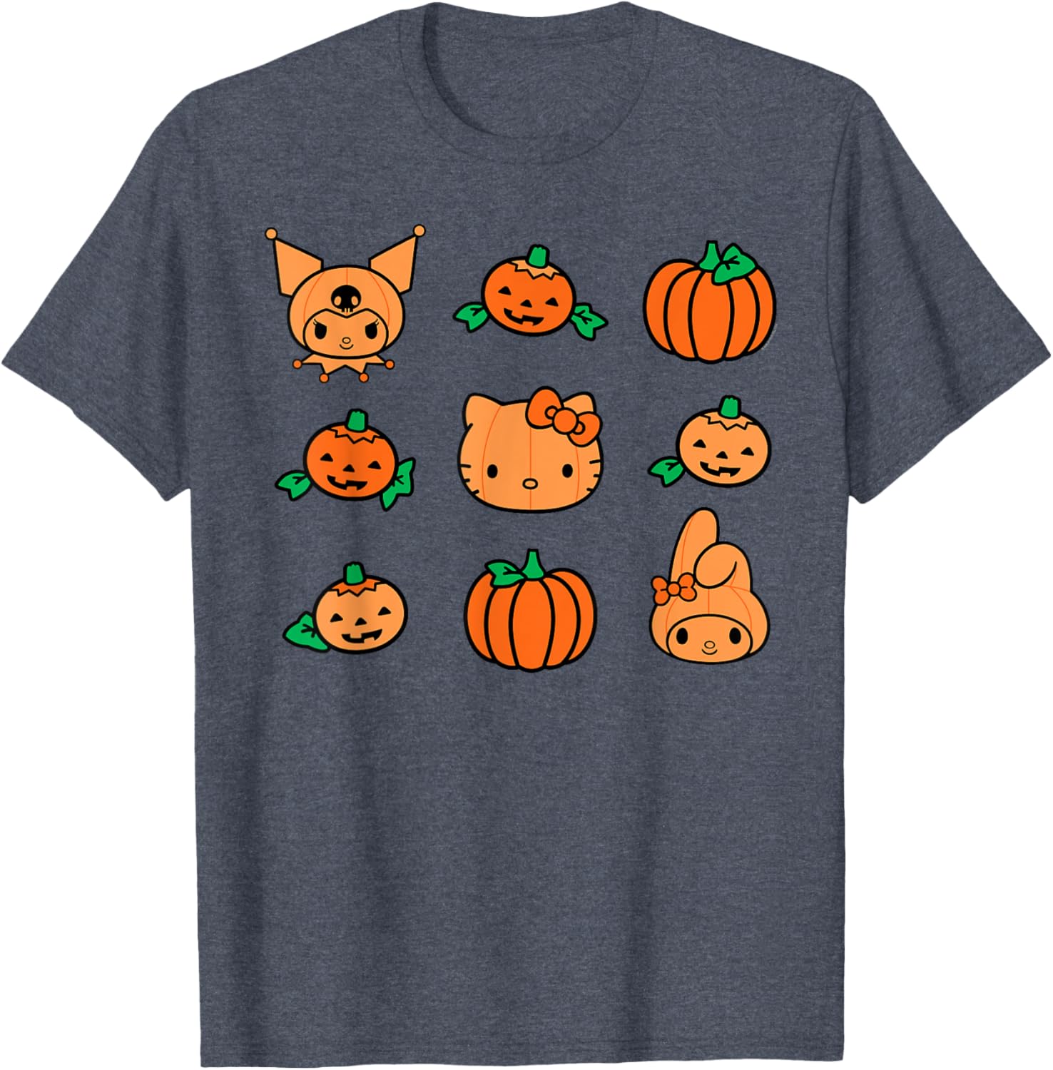 Hello Kitty My Melody Kuromi Pumpkin Halloween T-Shirt for Kids - 9