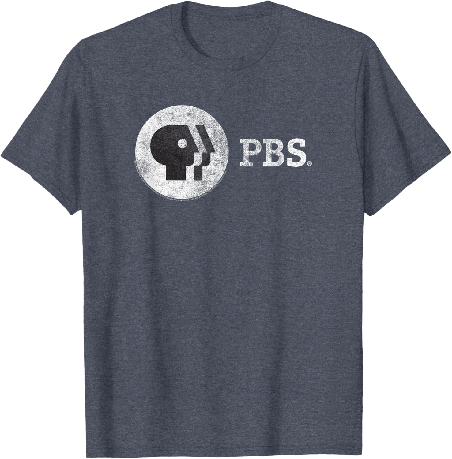 PBS Vintage Round White Logo T-Shirt for Fans of Public Broadcasting - 4