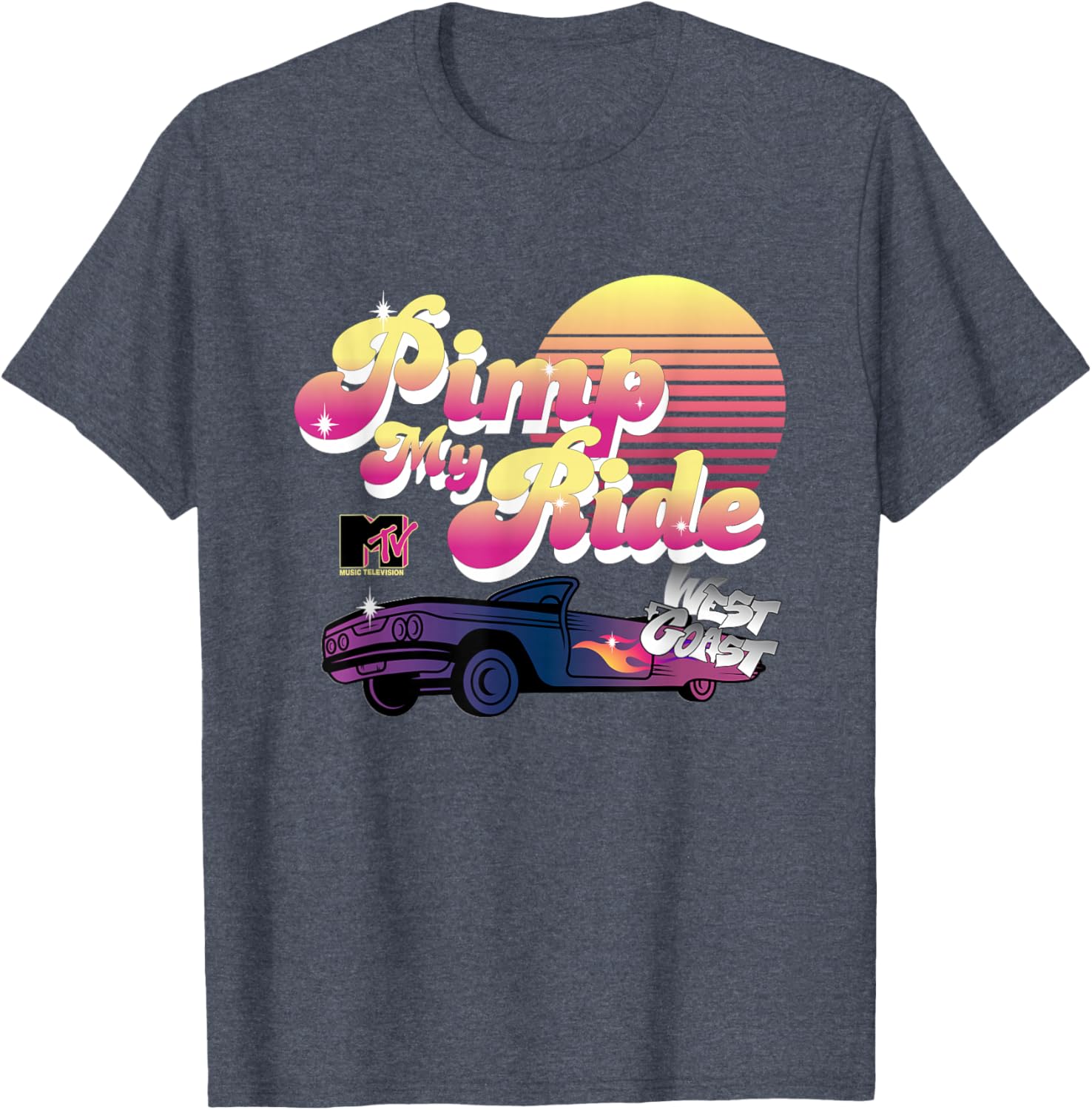 Retro MTV Pimp My Ride West Coast Sunset T-Shirt for Trendy Style - 5