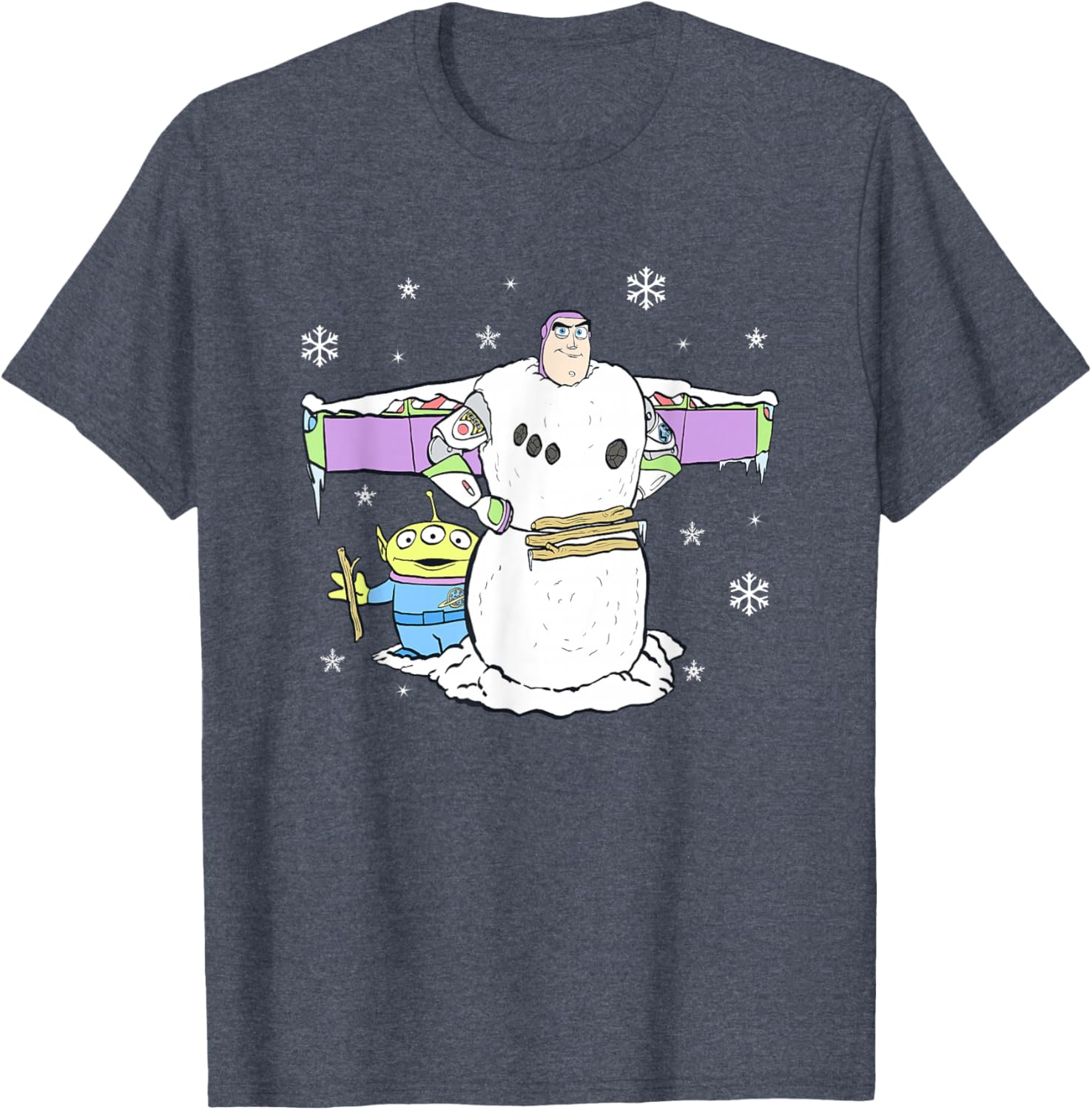 Disney Pixar Toy Story Christmas Buzz Snowman Logo T-Shirt for Kids - 10