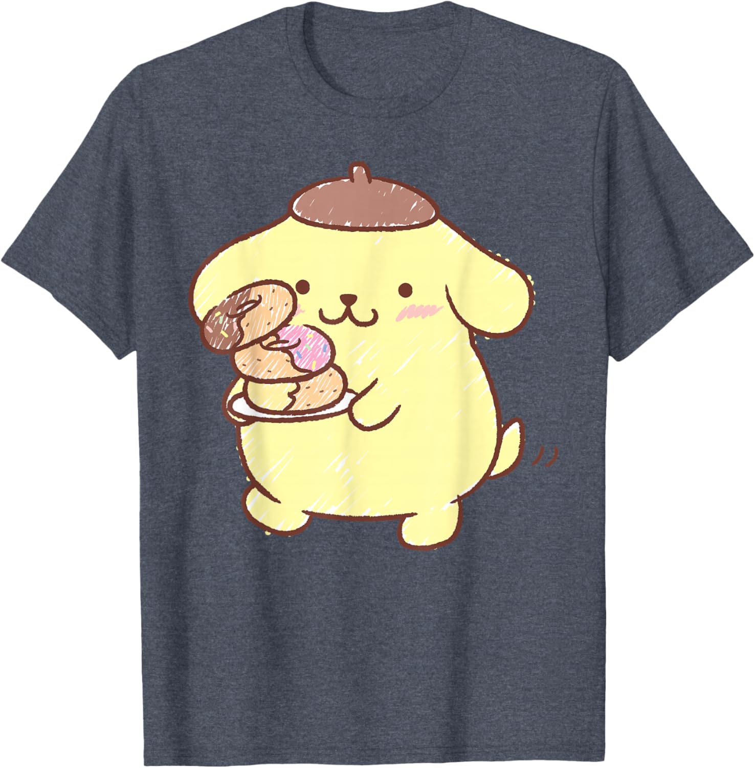 Pompompurin Donuts T-Shirt Cute & Comfy Clothing for Fans - 7