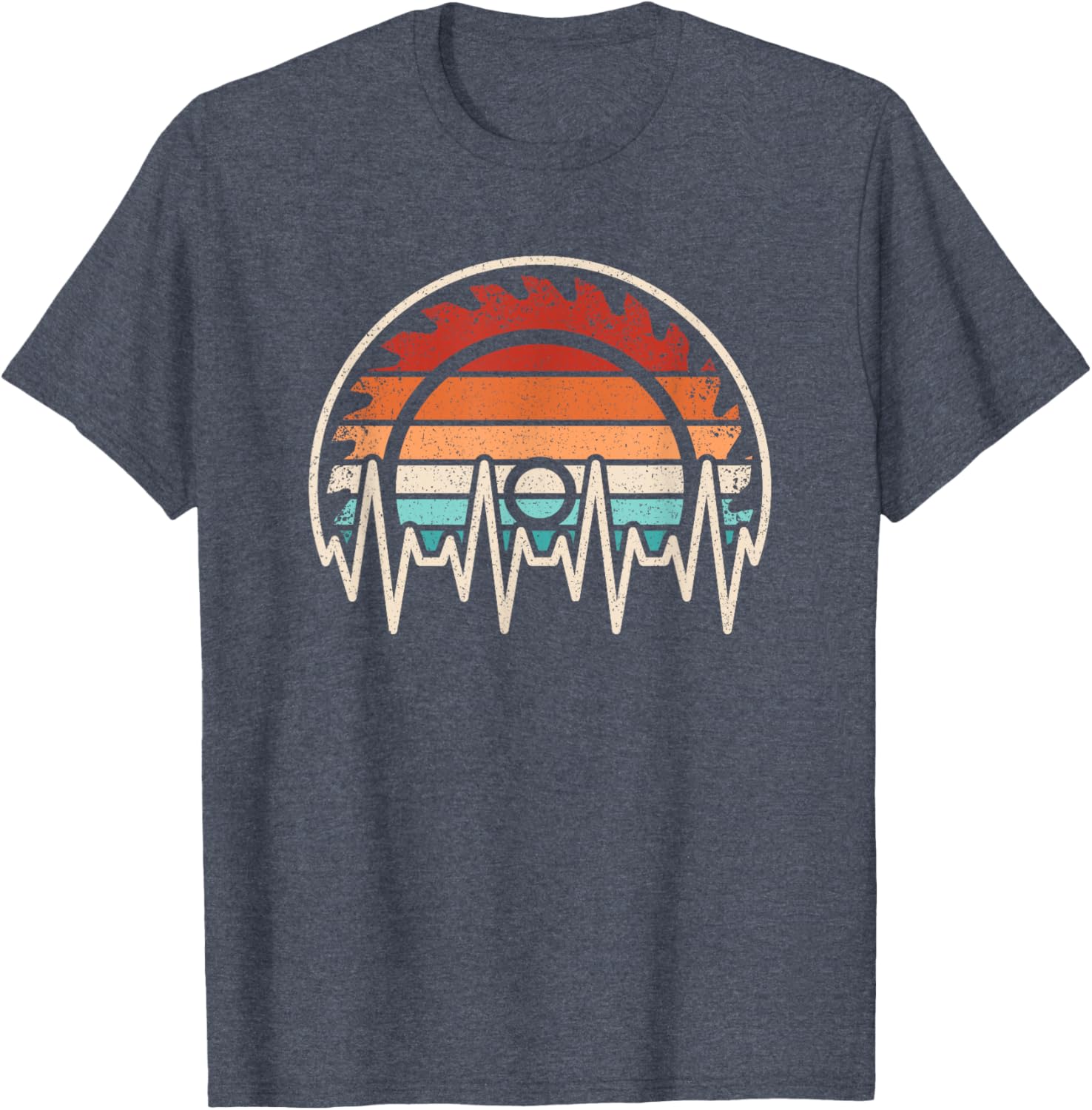 Vintage Woodworker Heartbeat Table Saw Men's T-Shirt for Craft Enthusiasts - 6