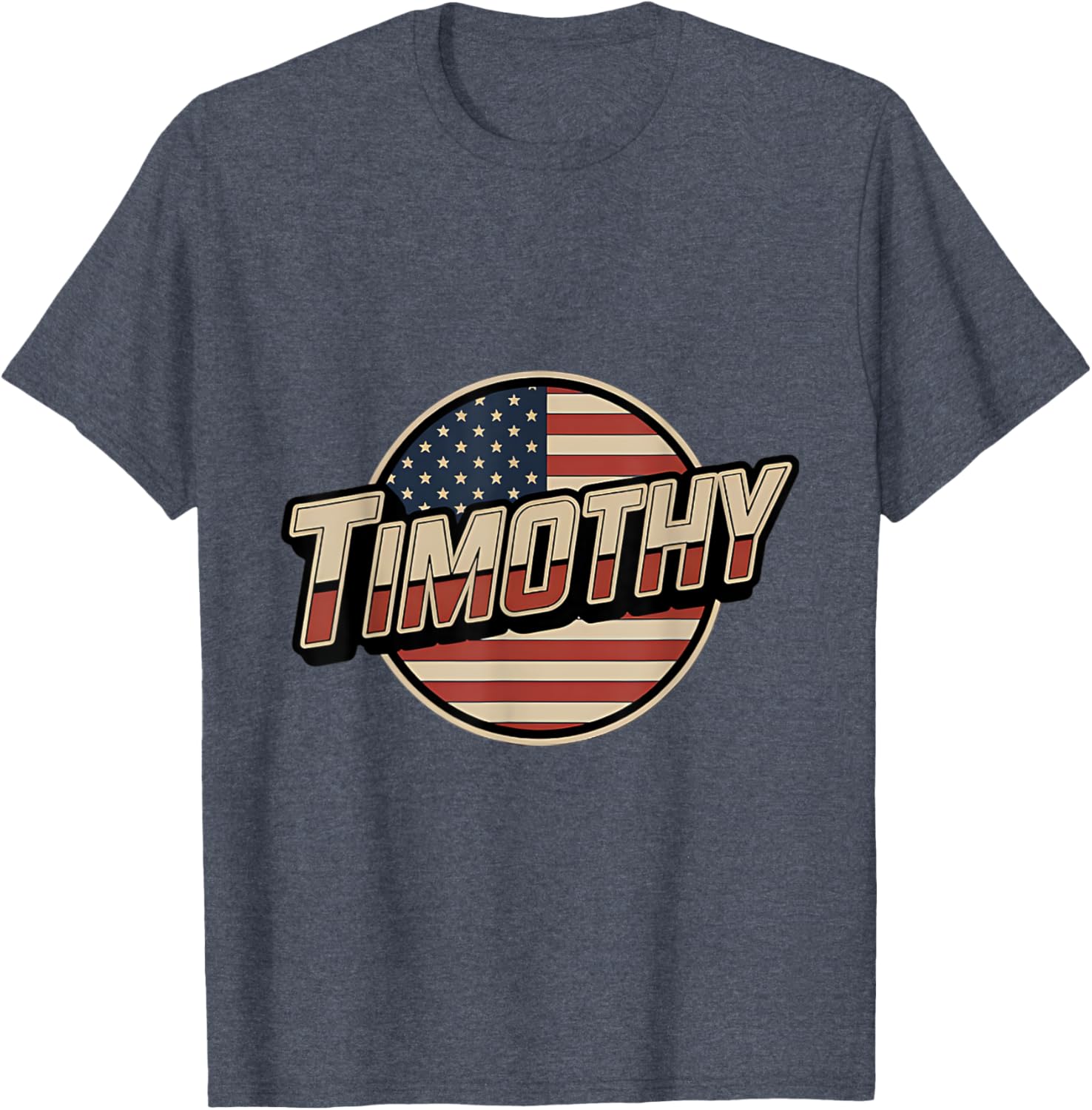 Personalized TIMOTHY USA Flag T-Shirt for Patriotic Americans - 1