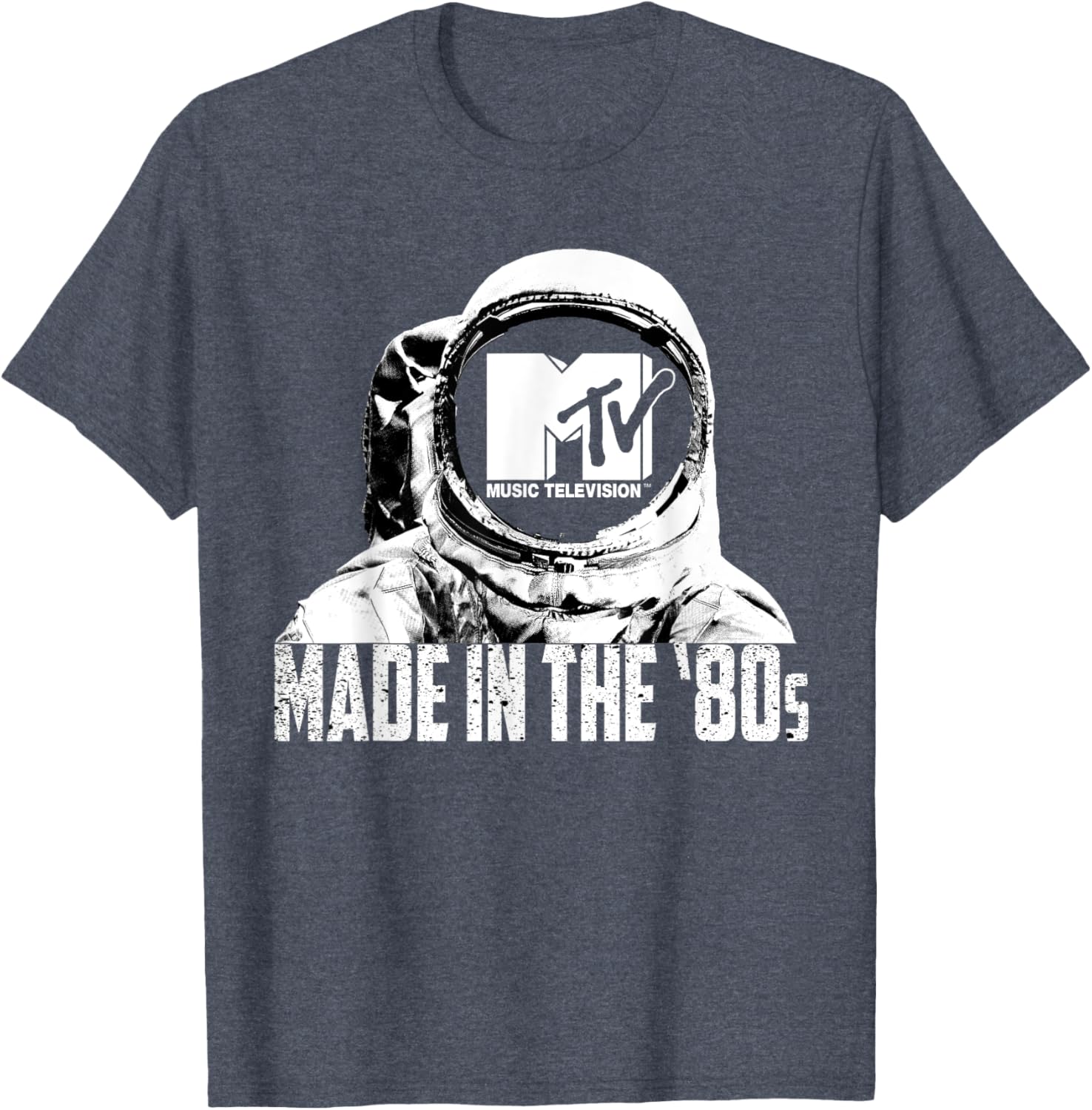 Retro MTV Astronaut T-Shirt Made in the 80s Vintage Logo Tee - 6