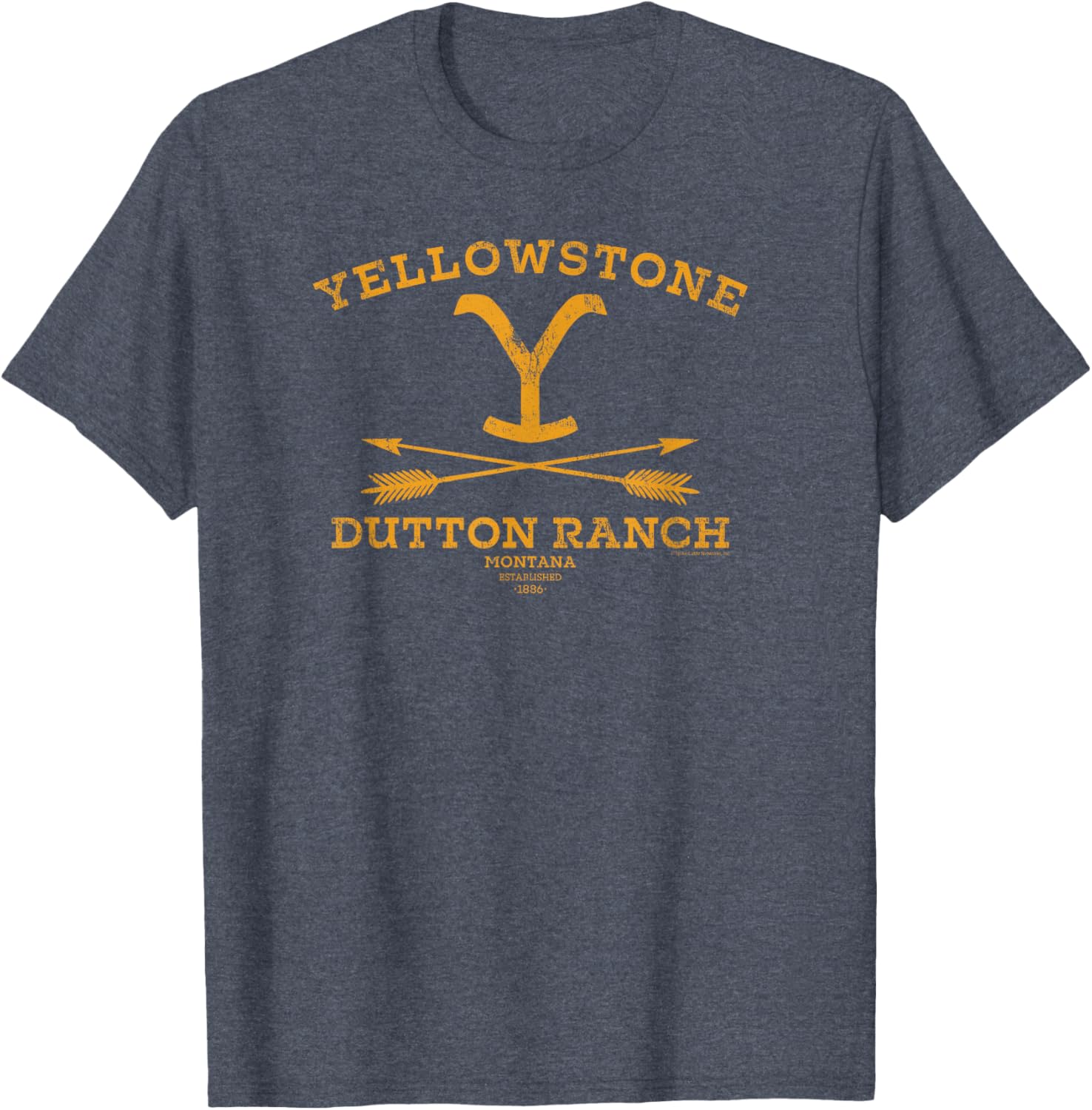 Yellowstone Dutton Ranch Arrows T-Shirt for Women - Black Crew Neck Cotton Blend - 4